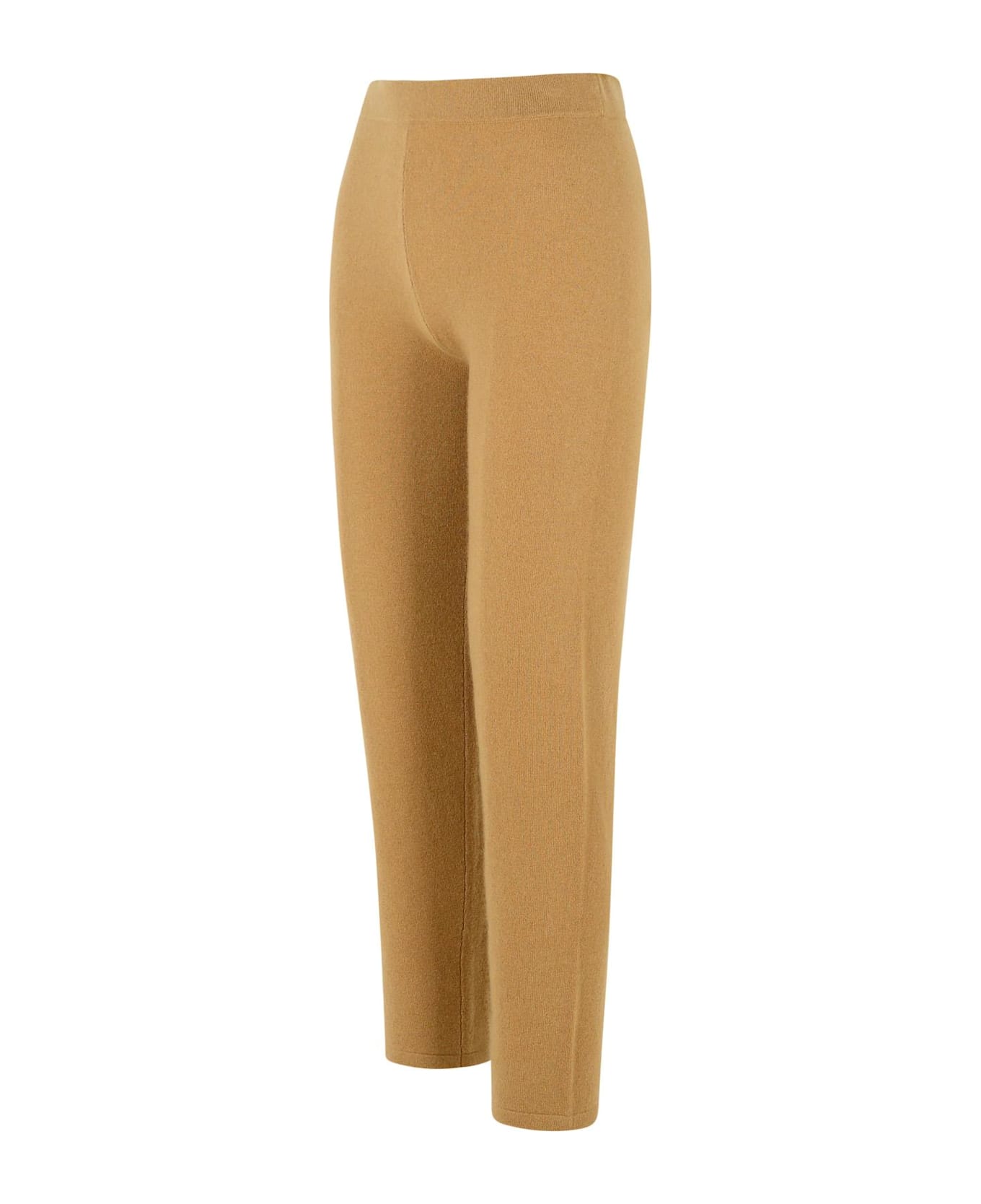 Max Mara Beige Cashmere Blend Trousers - Beige