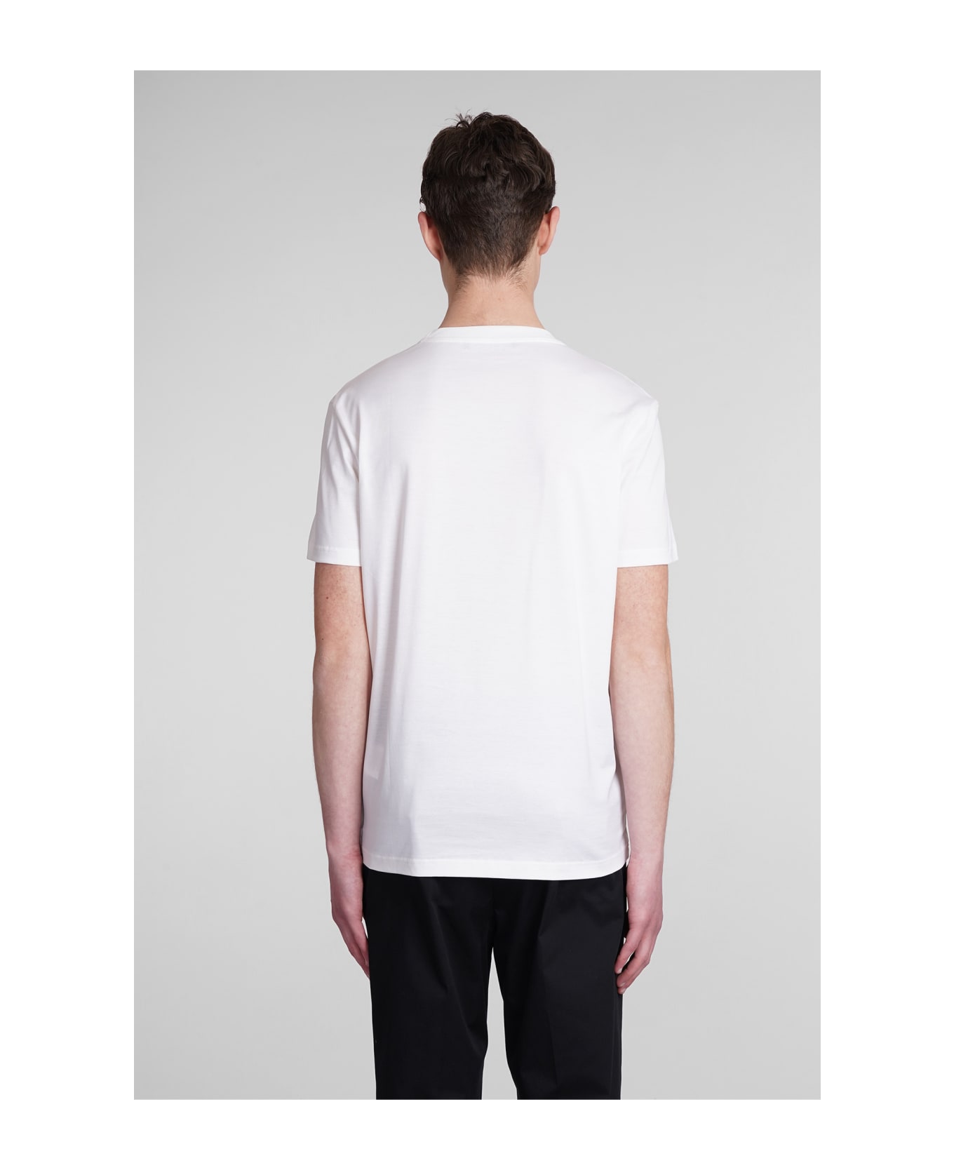 Low Brand B134 Basic T-shirt In White Cotton - white シャツ