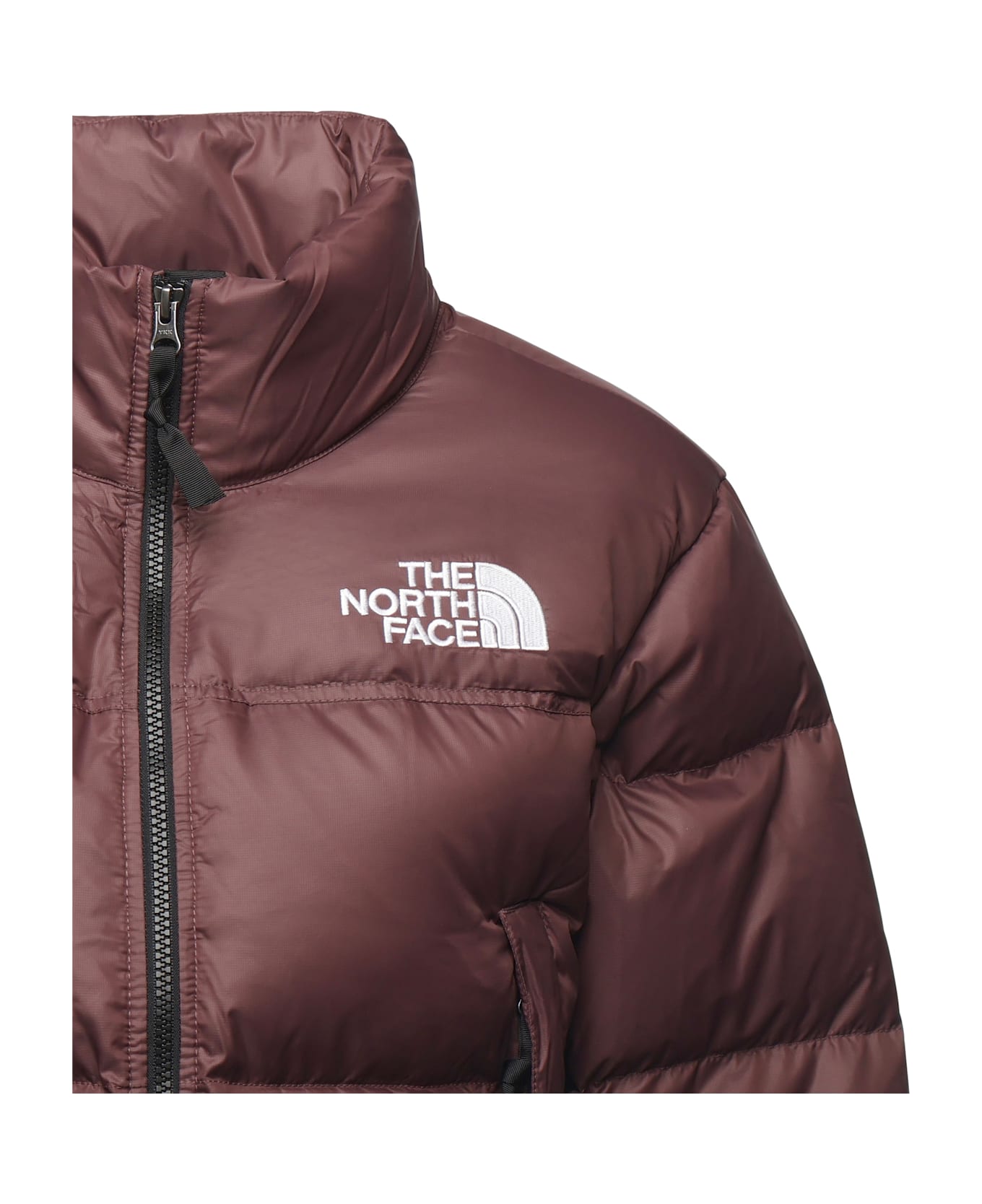 The North Face Nuptse Cropped Nylon Jacket - Tawny Quartz