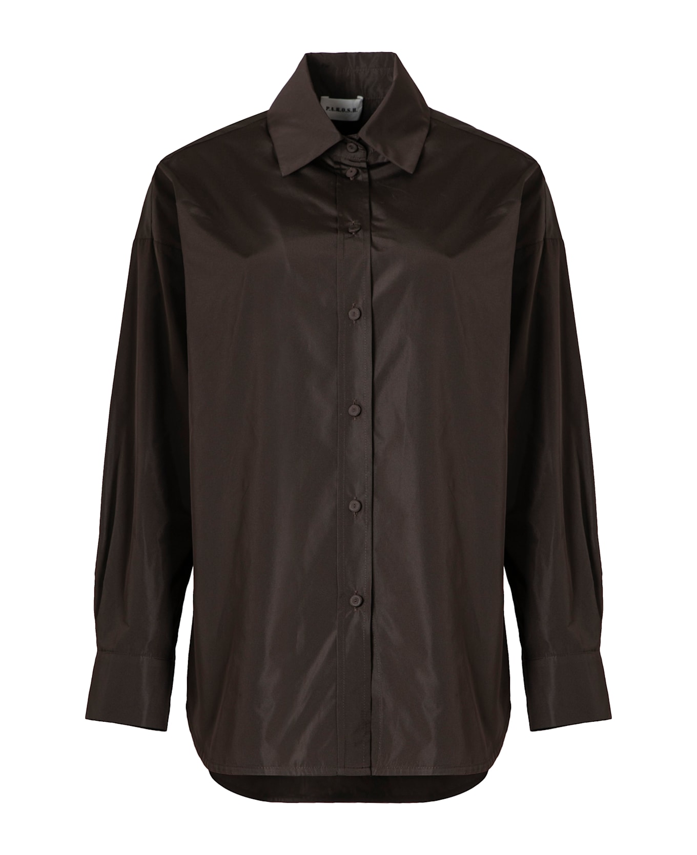 Parosh Taffeta Shirt - brown