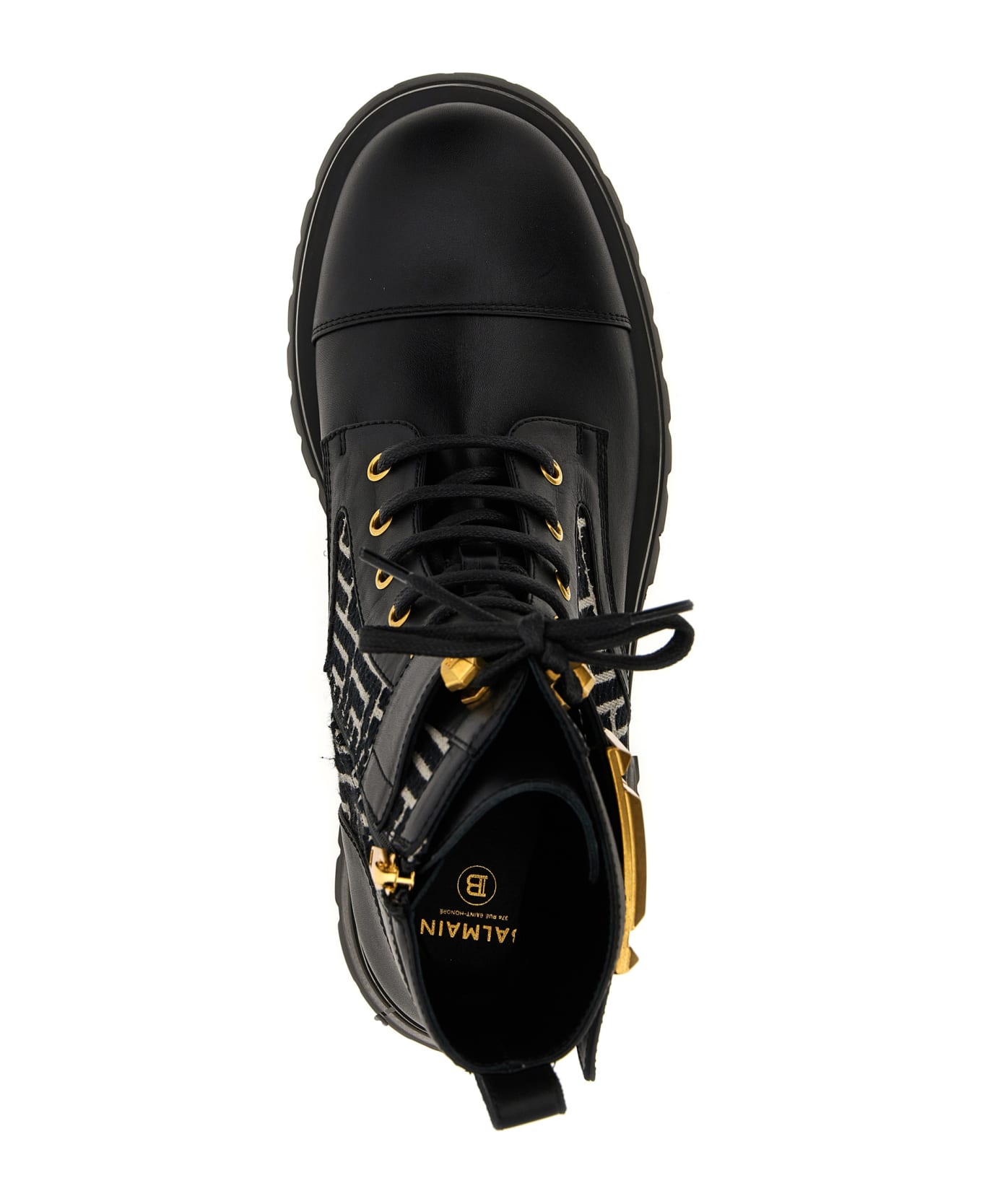 Balmain Charlie Ankle Boots - White/Black ブーツ