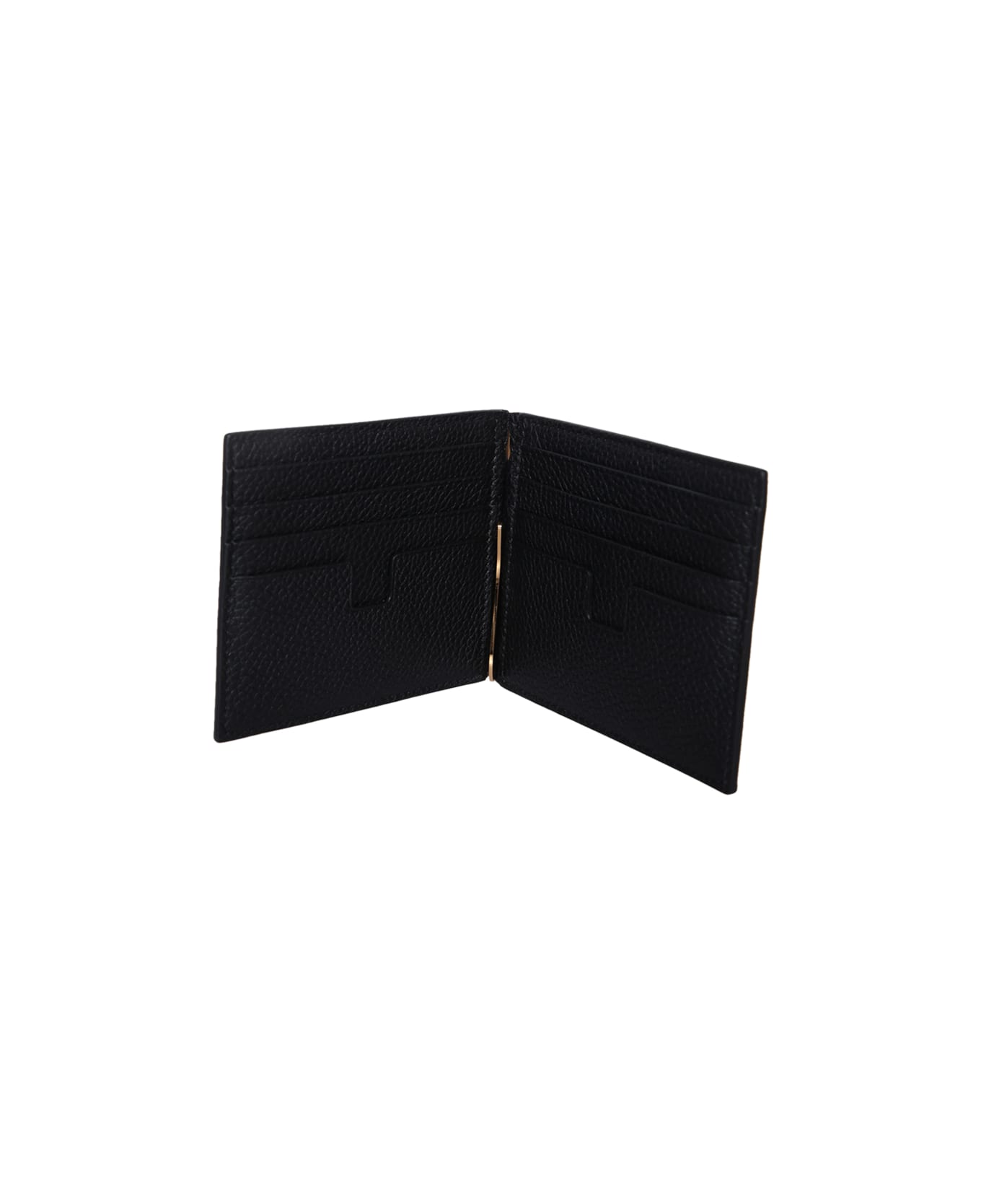 Tom Ford Grain Soft Money Clip Black Cardholder - Black 財布