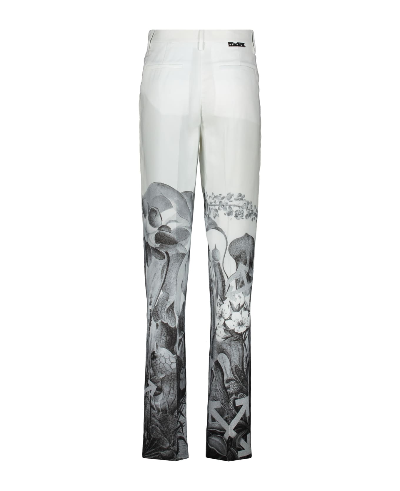 Off-White Printed Trousers - White ボトムス