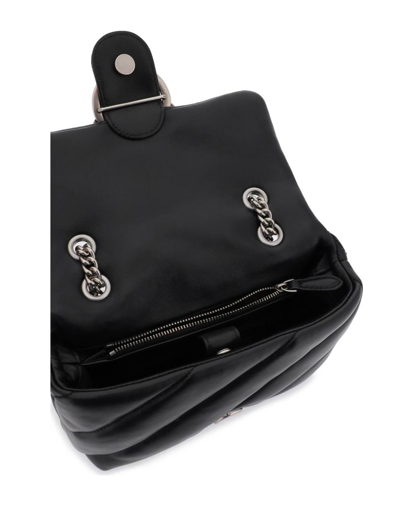 Pinko Love Mini Puff Shoulder Bag - Nero/old Silver