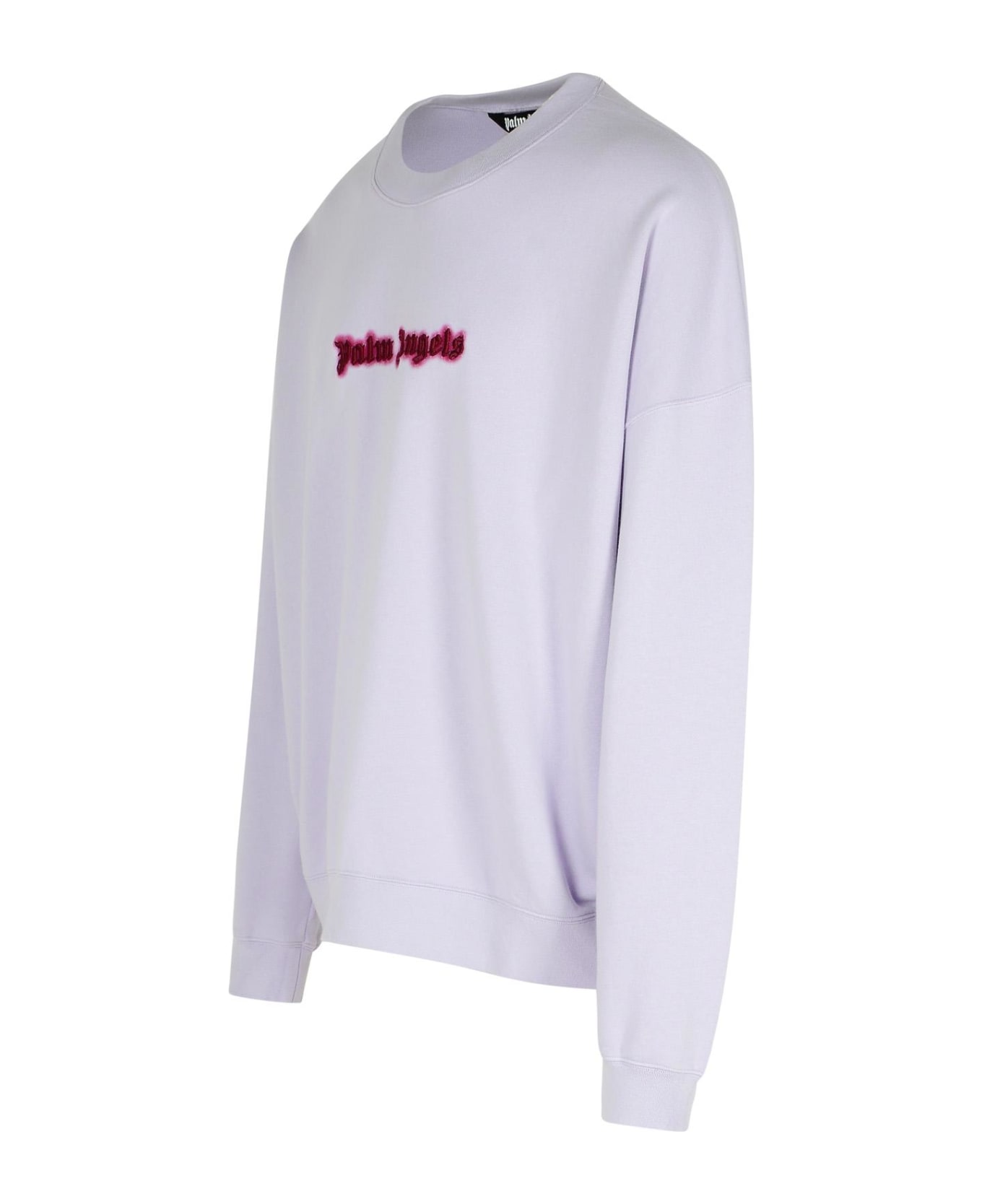 Palm Angels 'neon' Lilac Cotton Sweatshirt - Liliac