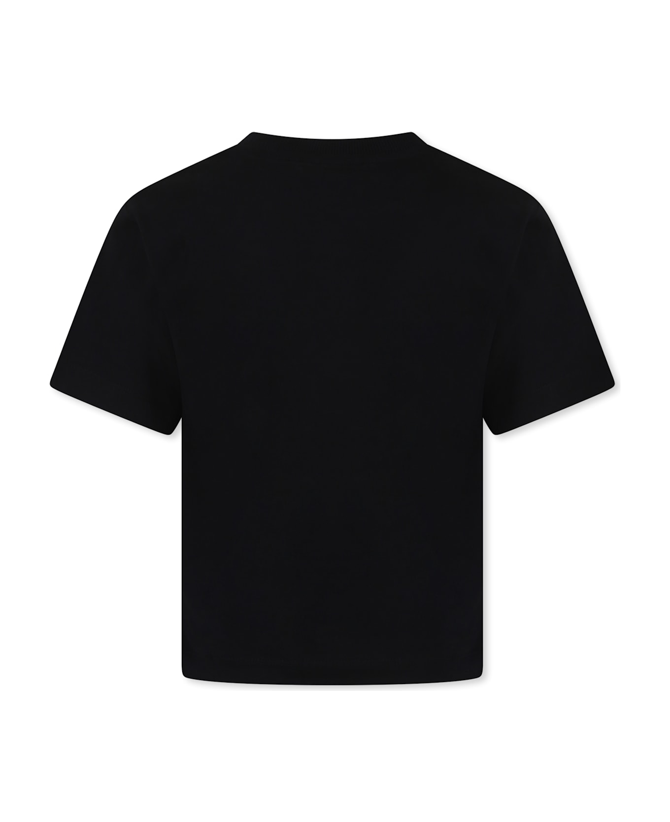 Moschino Black T-shirt For Kids With Teddy Bear - Black