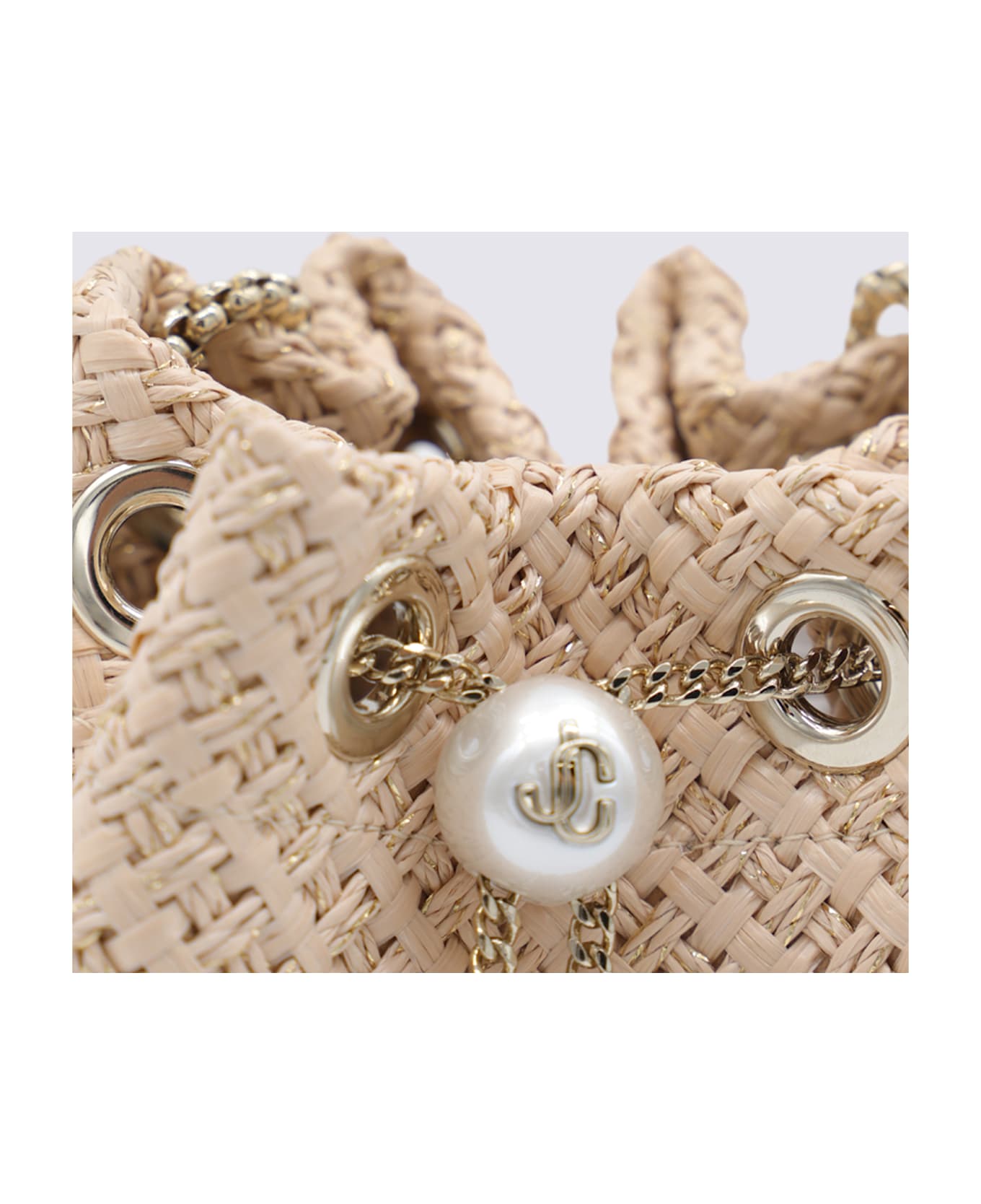 Jimmy Choo Natural Top Handle Bag - NATURAL/GOLD/LIGHT GOLD