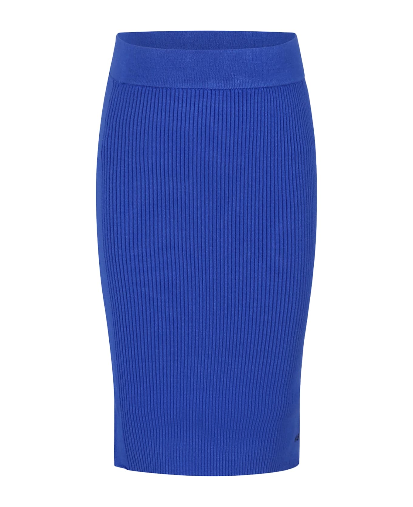 MSGM Blue Skirt For Girl With Logo - Blue