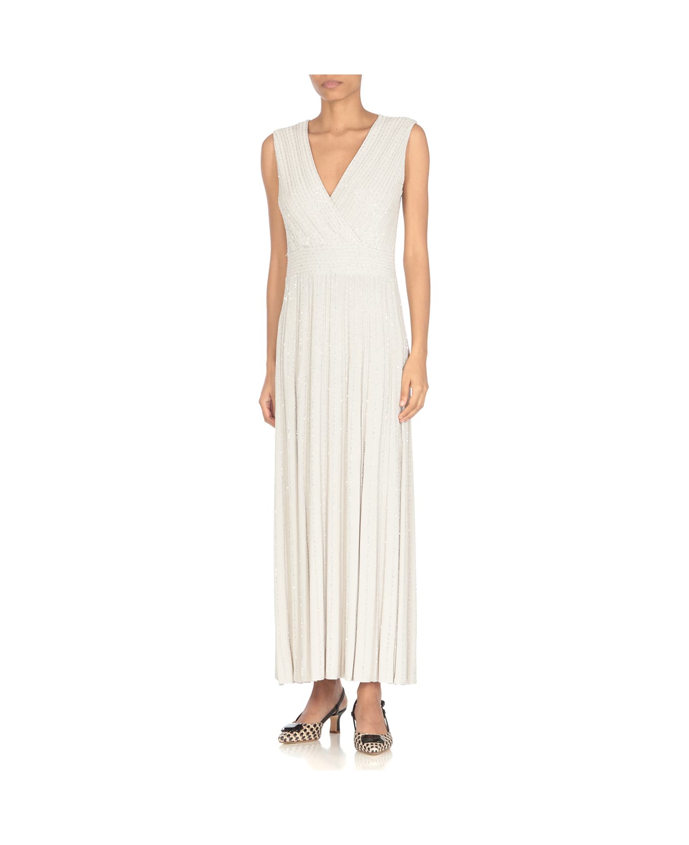 D.Exterior Dress With Paillettes - Lino