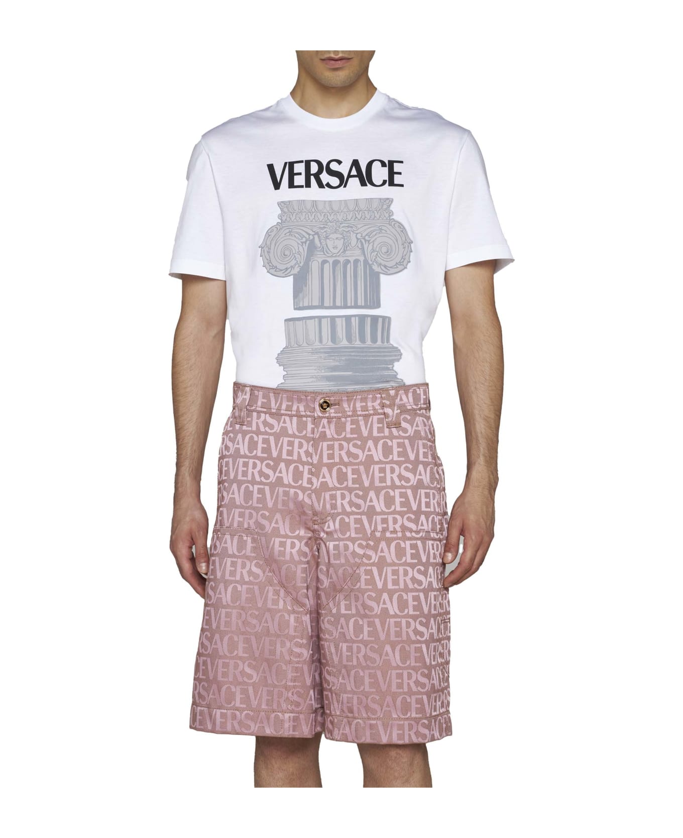 Versace Shorts - Pale pink+beige