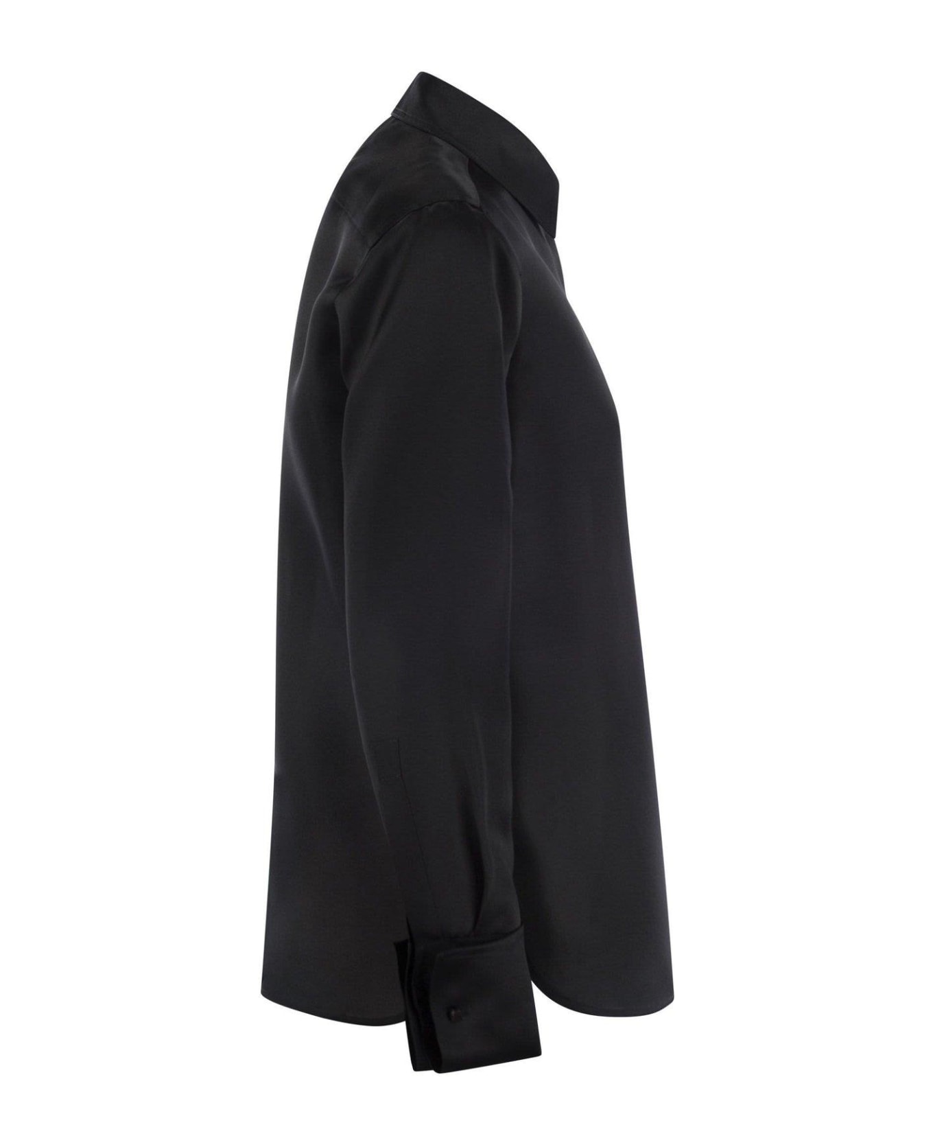 Max Mara Buttoned Long-sleeved Shirt - Black