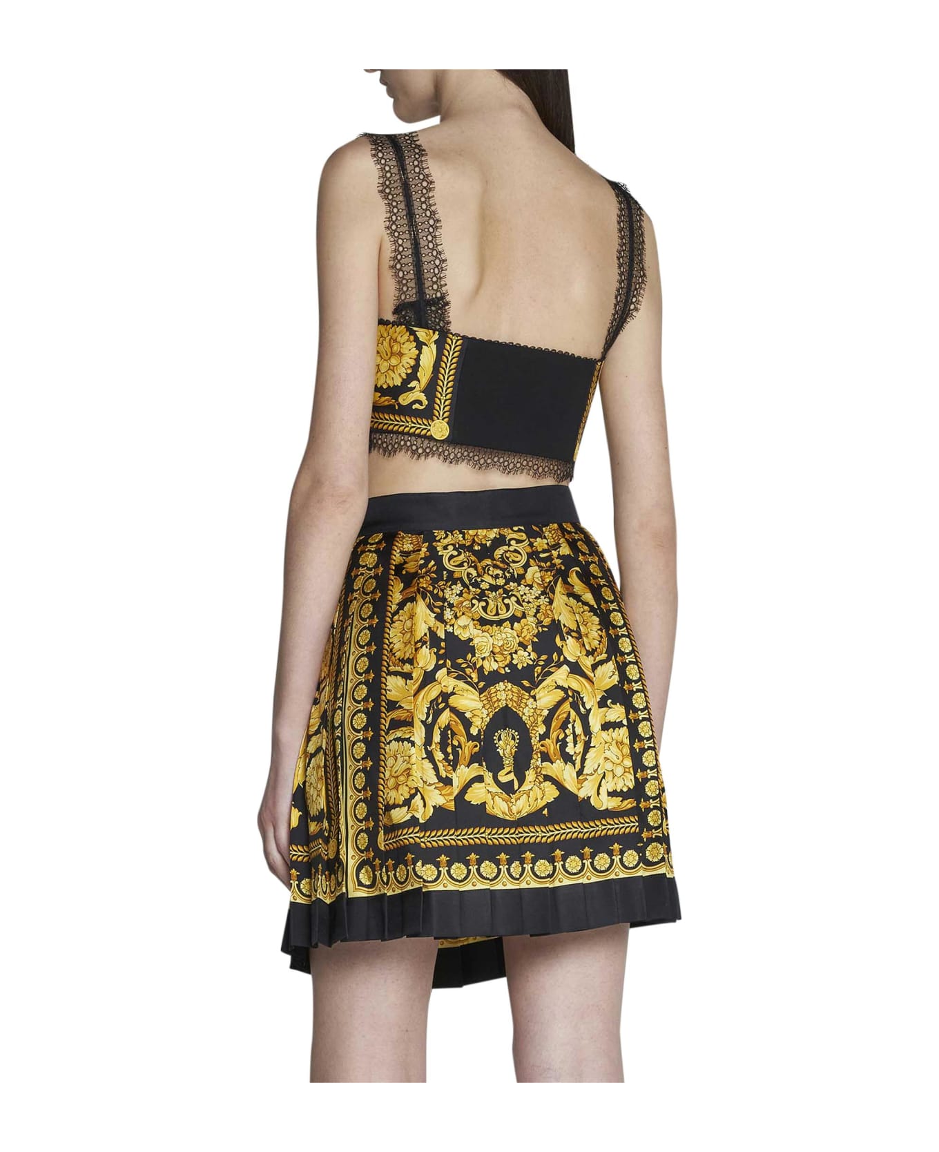 Versace Barocco Print Miniskirt - Black スカート