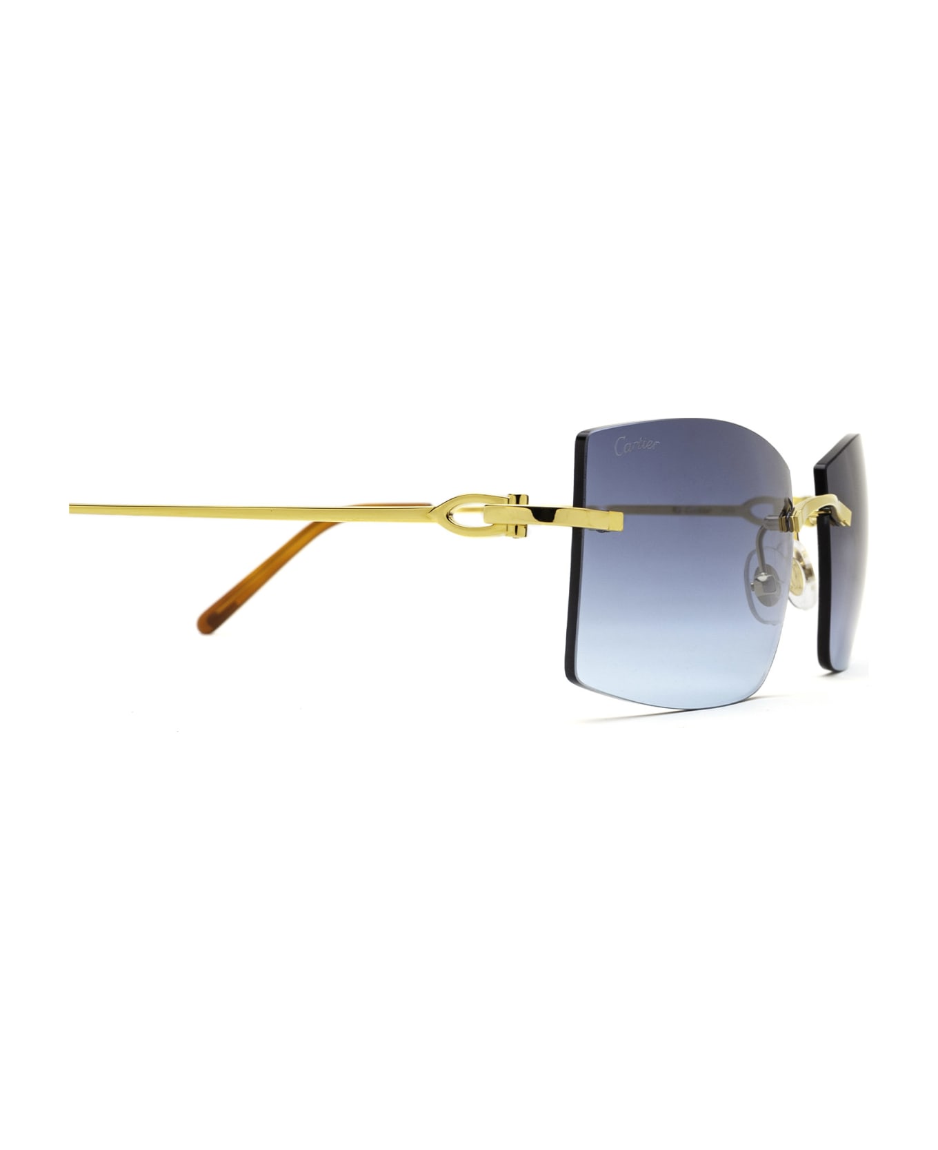 Cartier Eyewear Ct0005rs Gold Sunglasses italist