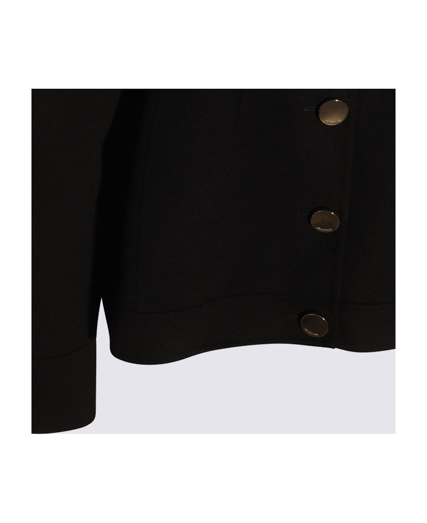 SportMax Black Wool Egeo Coat - Black