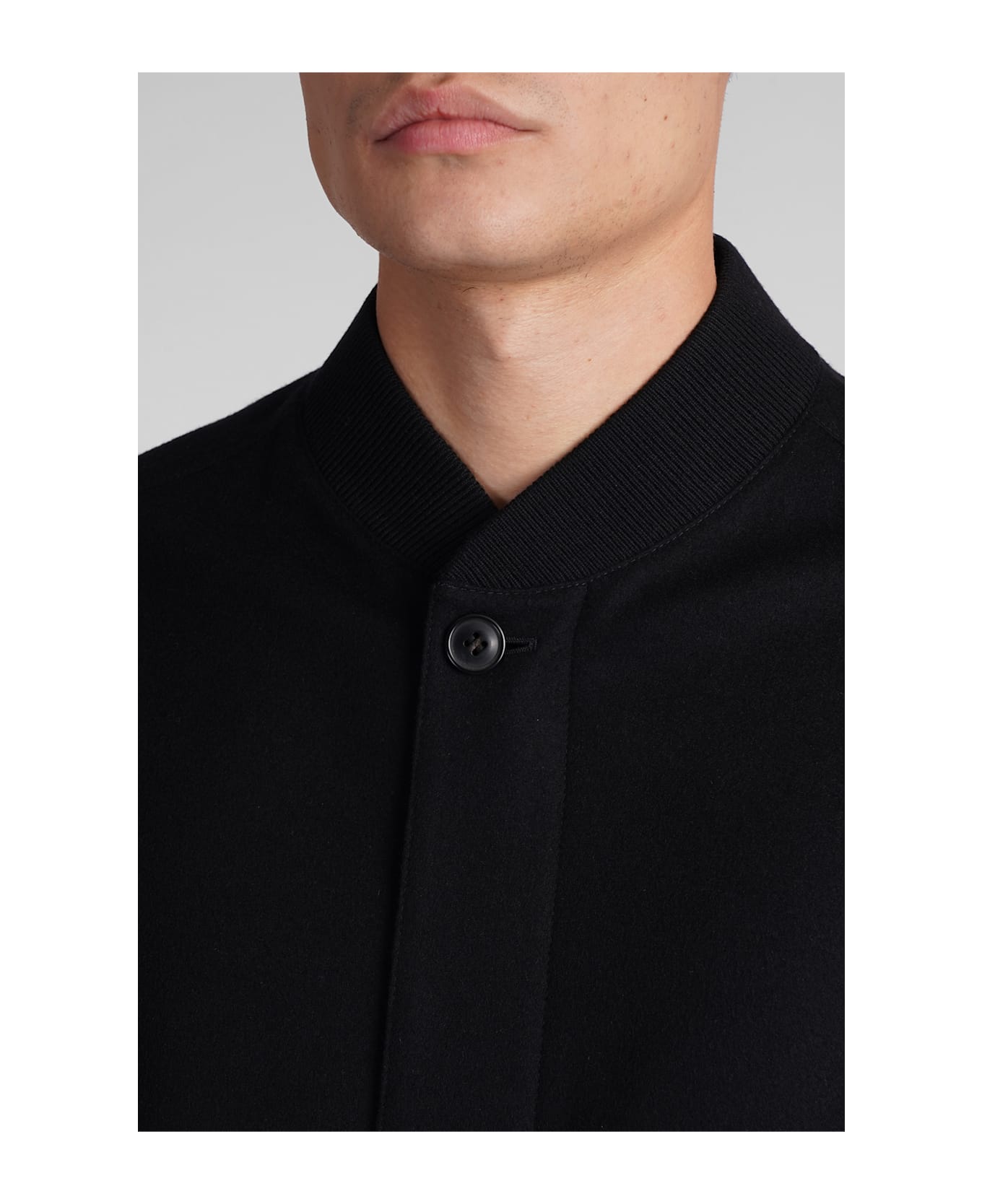 Zegna Casual Jacket In Black Cashmere - black