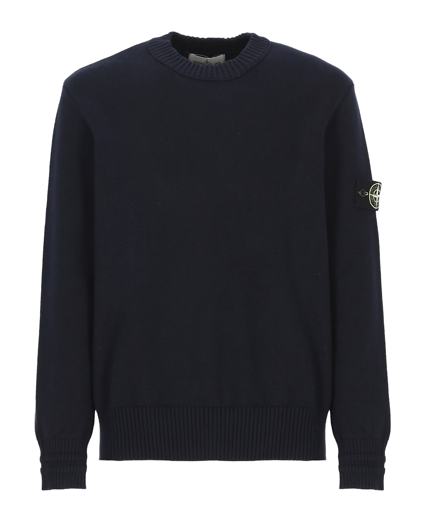 Stone Island Sweater With Logo - Blue