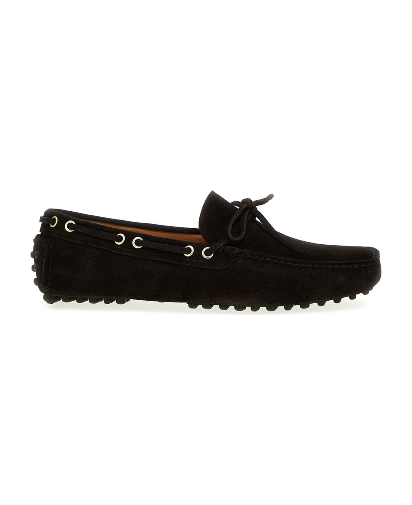 Car Shoe Suede Loafers - Brown