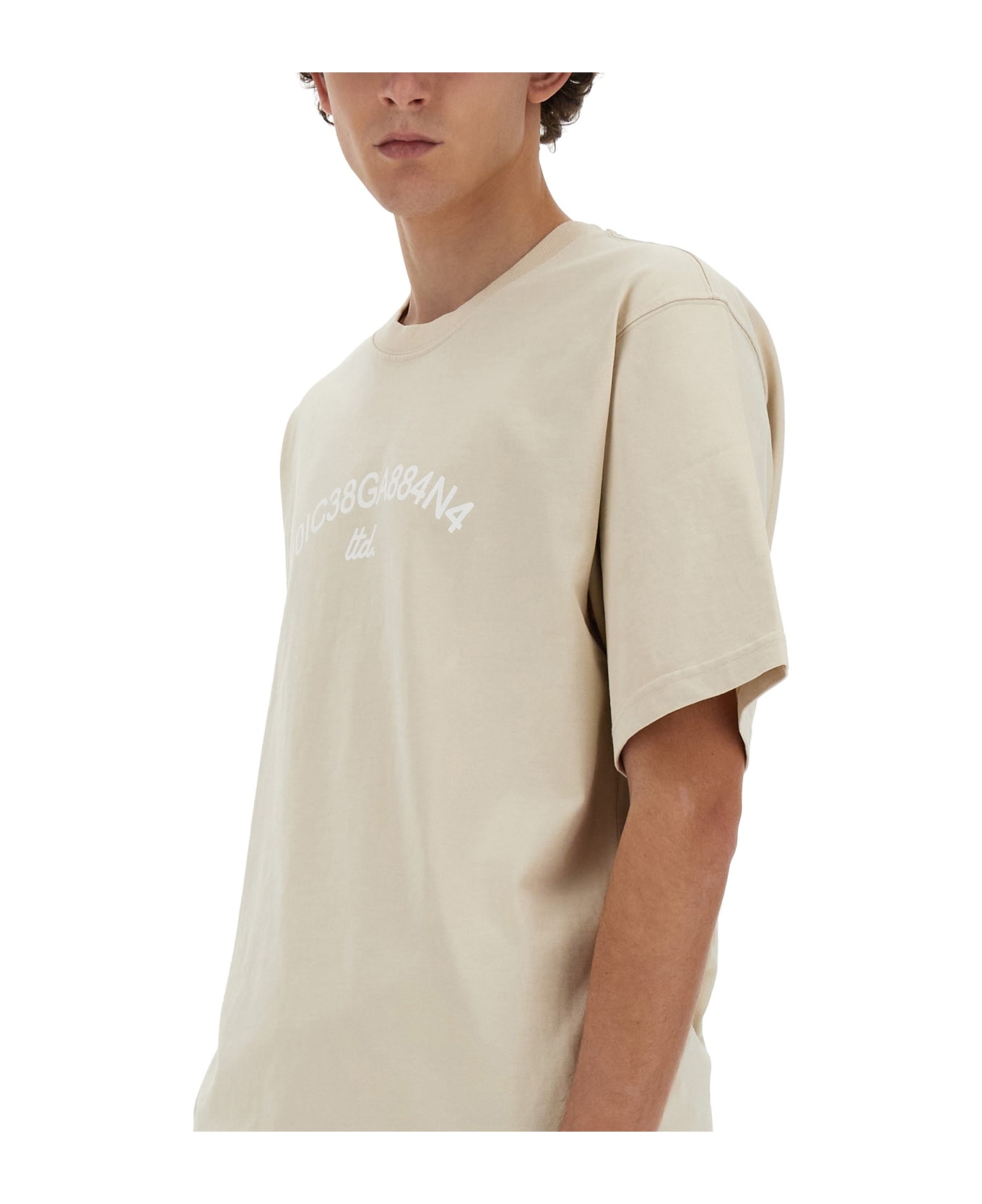 Dolce & Gabbana T-shirt With Logo - BEIGE 6 シャツ