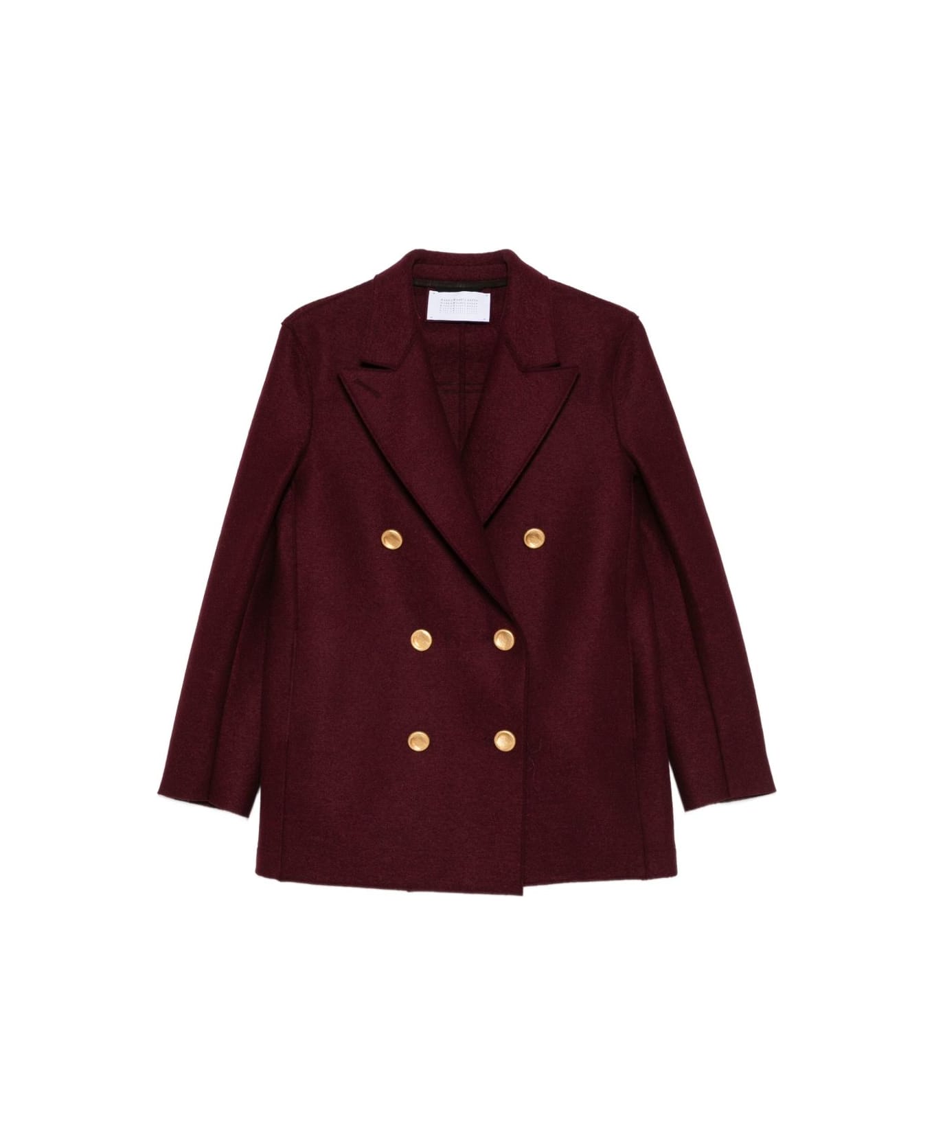 Harris Wharf London Wool Double-breasted Coat - Brown