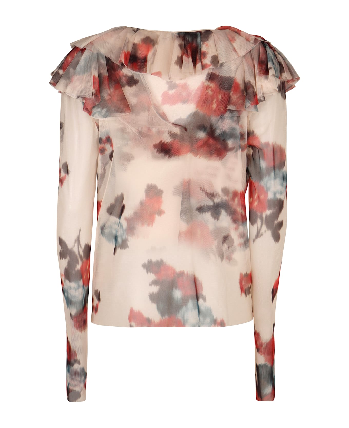 Philosophy di Lorenzo Serafini Printed Frill Blouse - Sand ブラウス