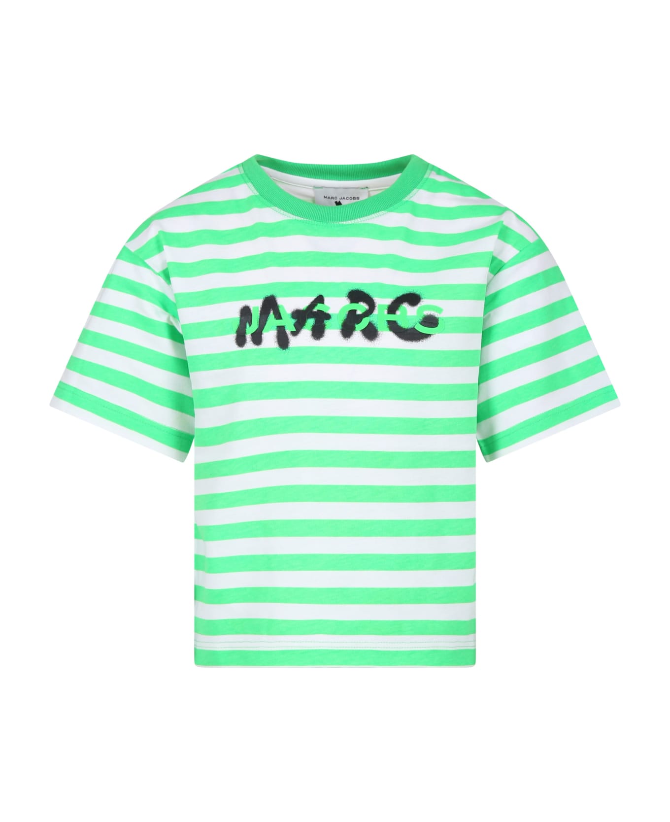 Marc Jacobs Green T-shirt For Kids With Logo - Green Tシャツ＆ポロシャツ