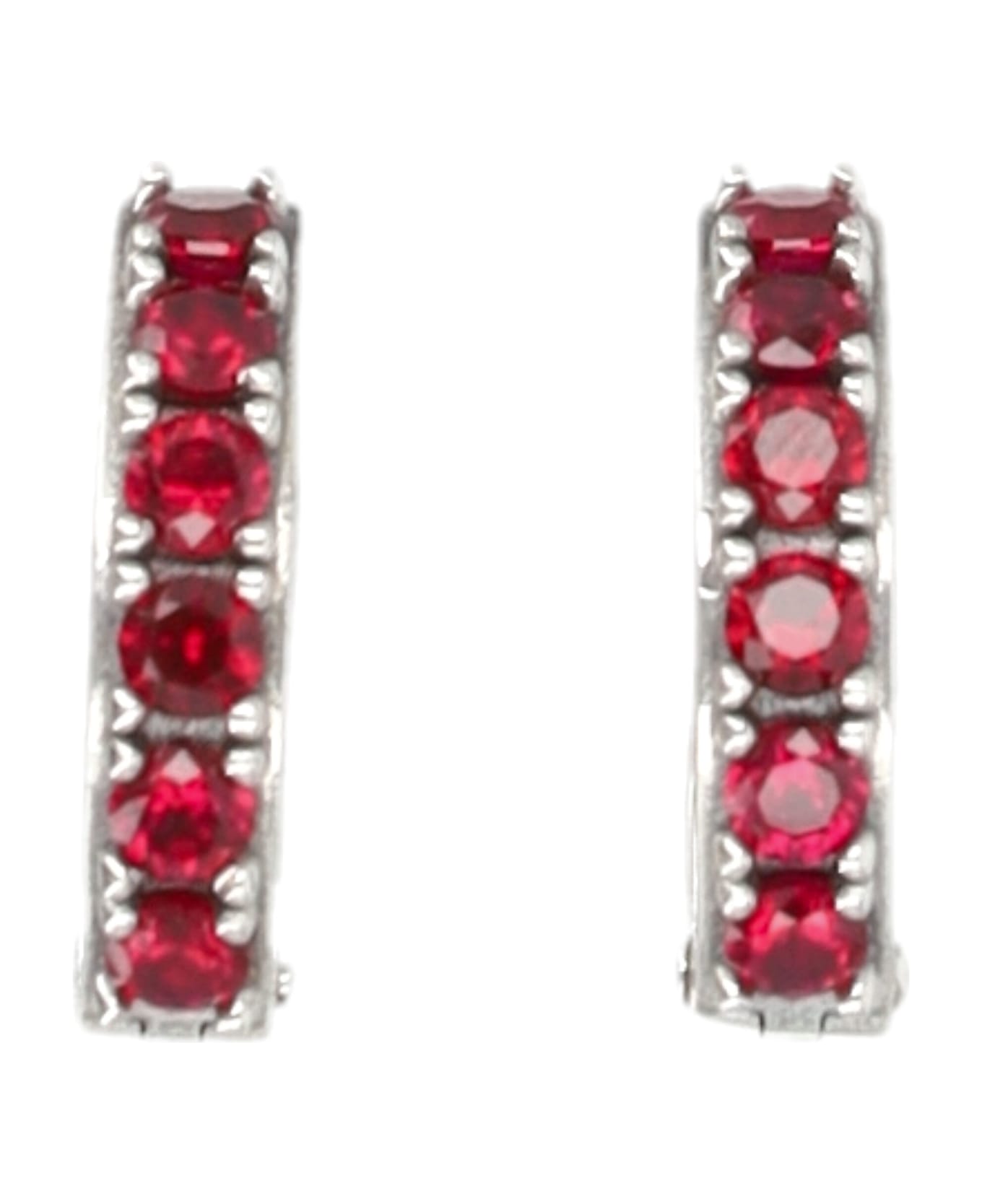 Emanuele Bicocchi Crystal Hoop Earrings - RUBY