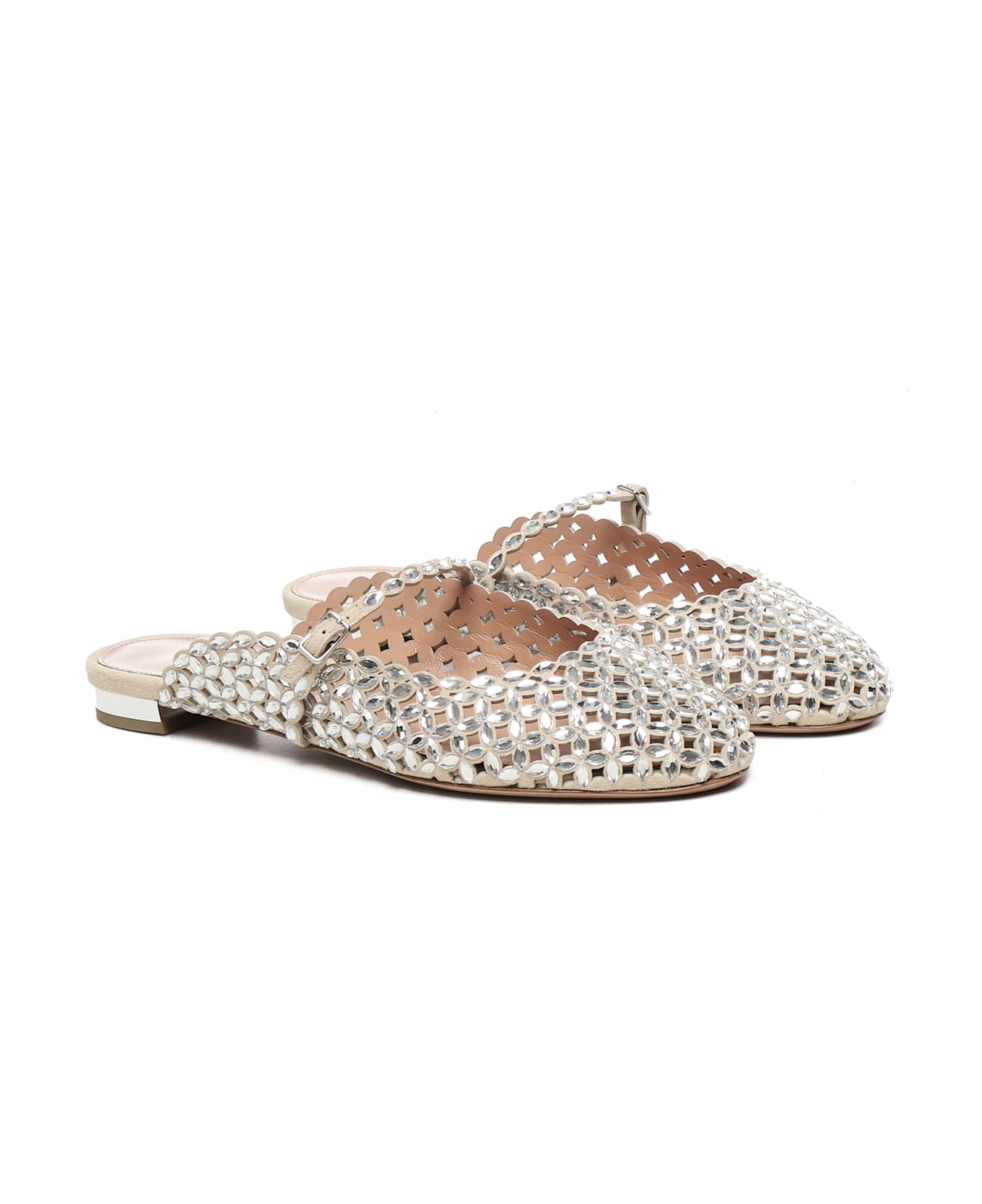Aquazzura Crystal Sea Sandal - Nude
