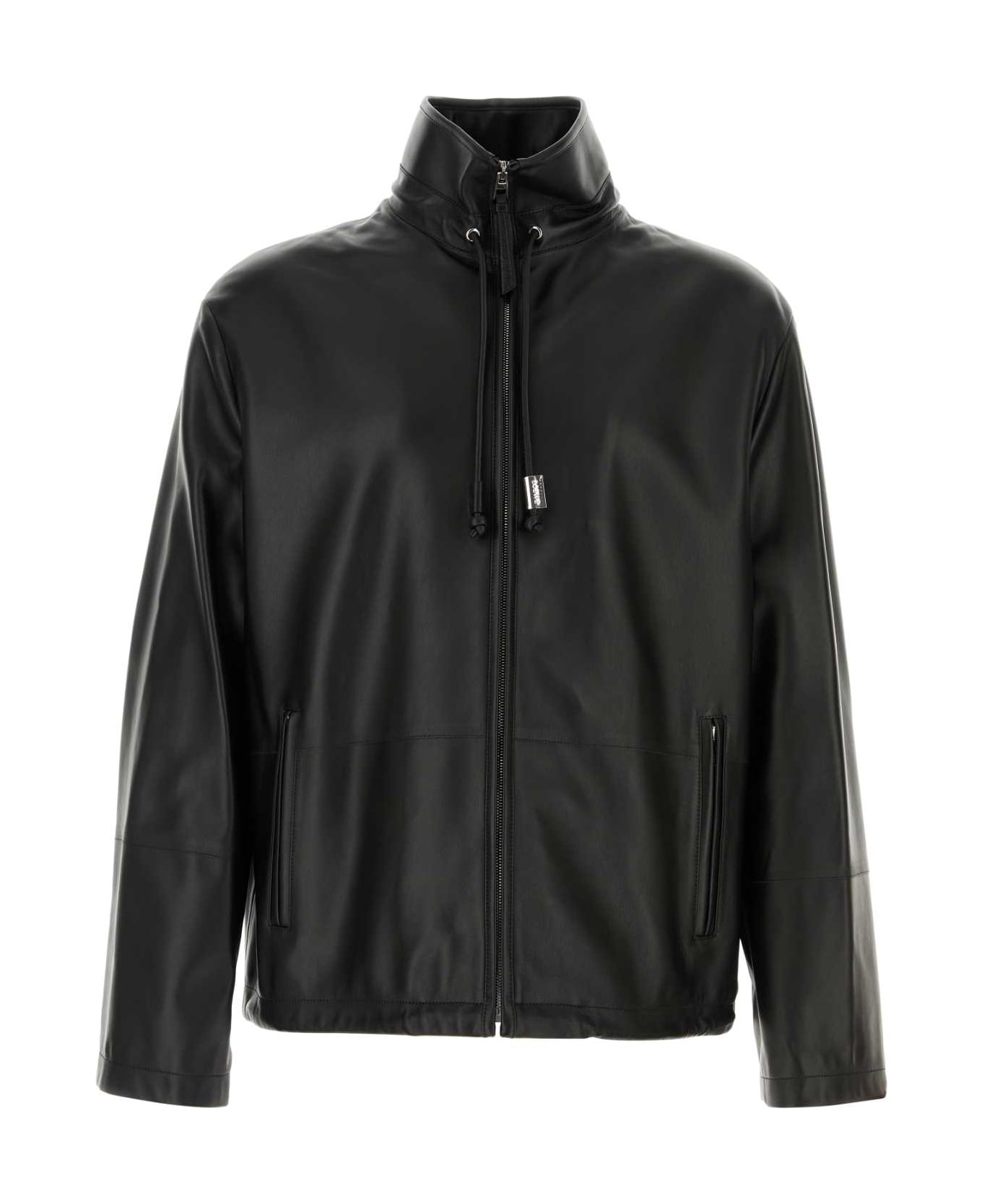 Loewe Black Leather Jacket - BLACK