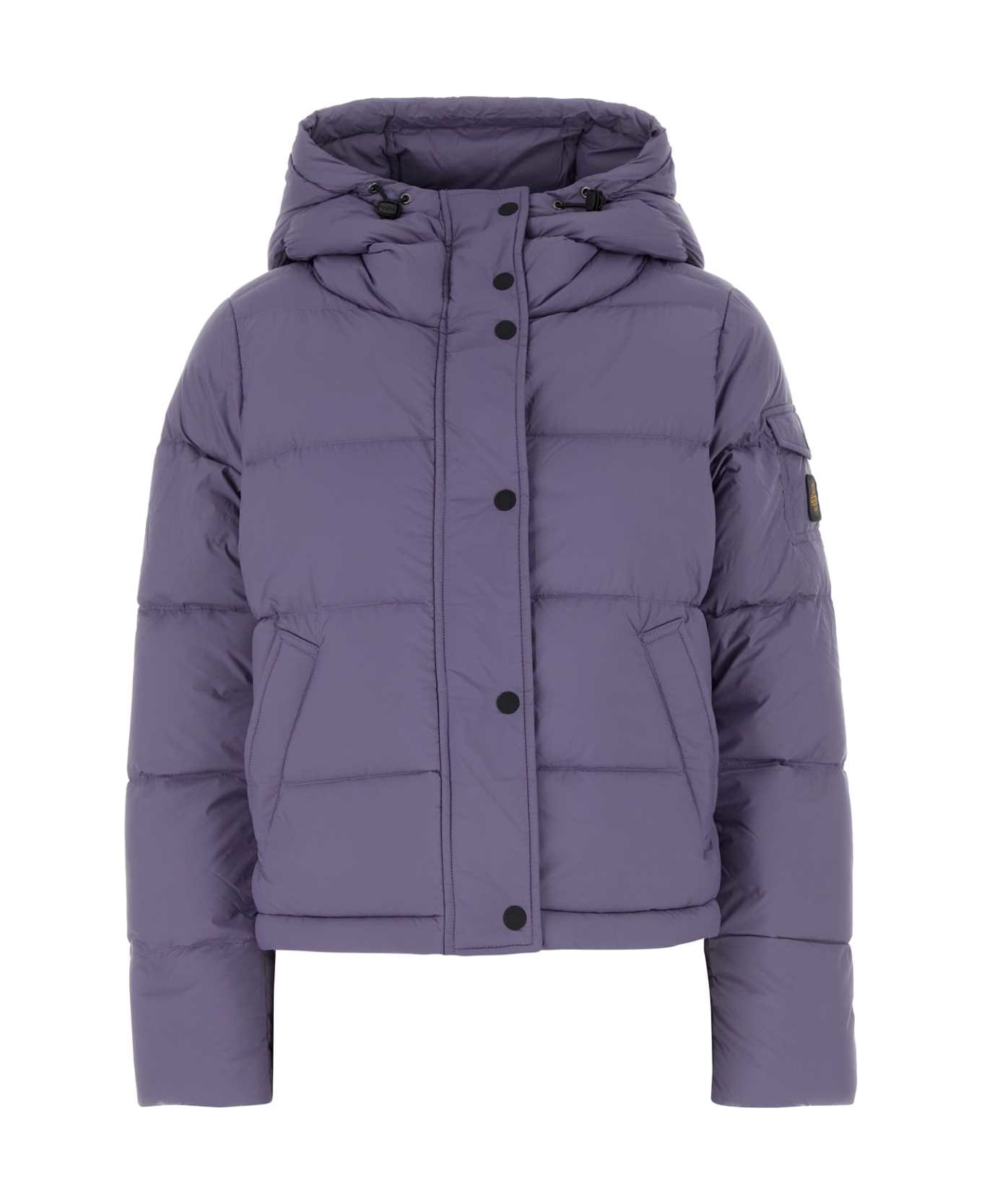 Refrigiwear Purple Nylon Braffy Down Jacket - AZZURRO
