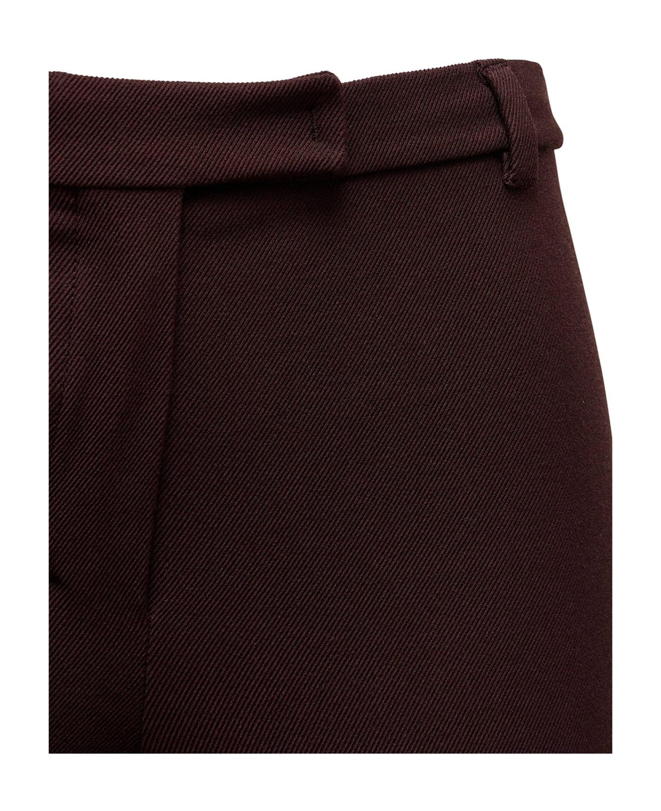 'S Max Mara Umanita Mid-rise Cropped Trousers - Bordeaux