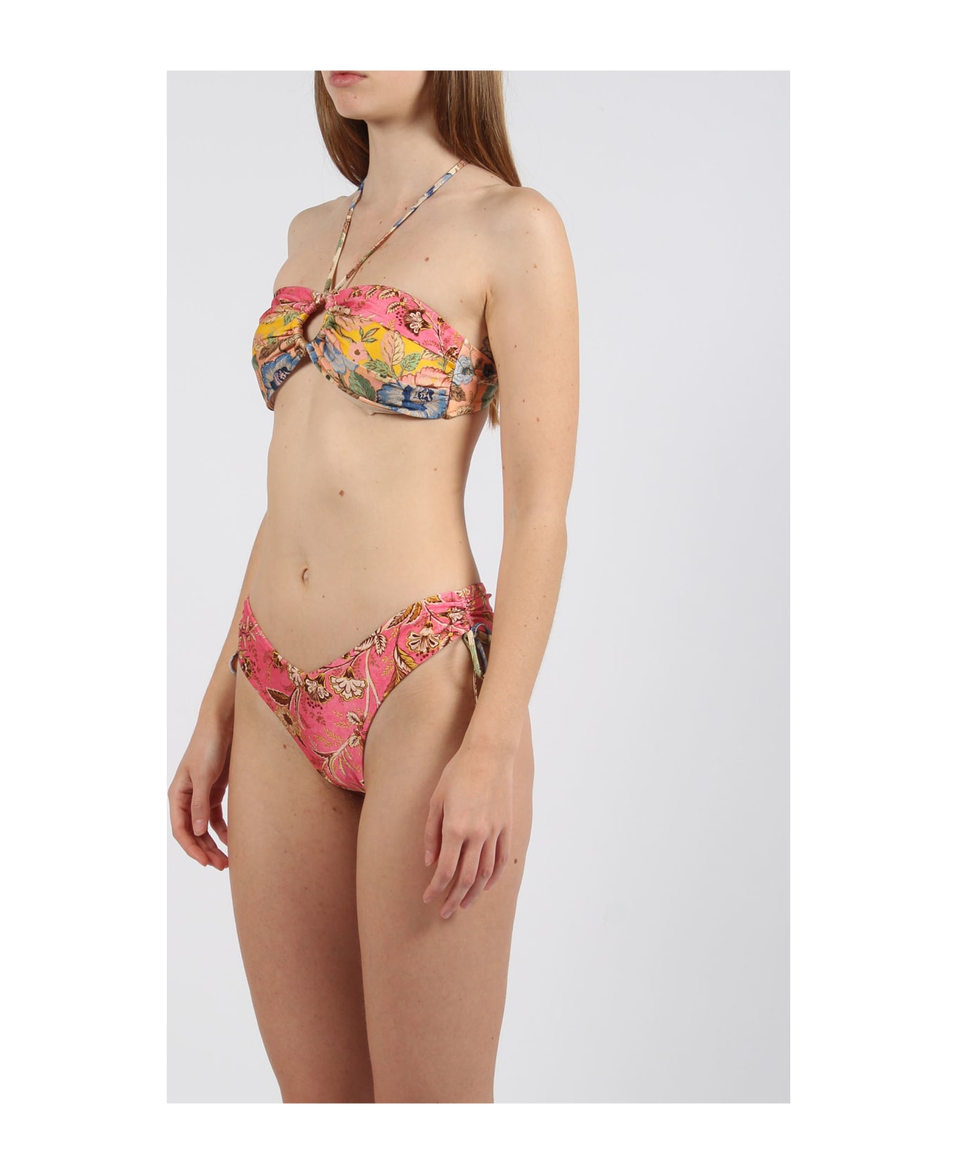 Zimmermann Junie Panelled Halter Bikini - Multicolour