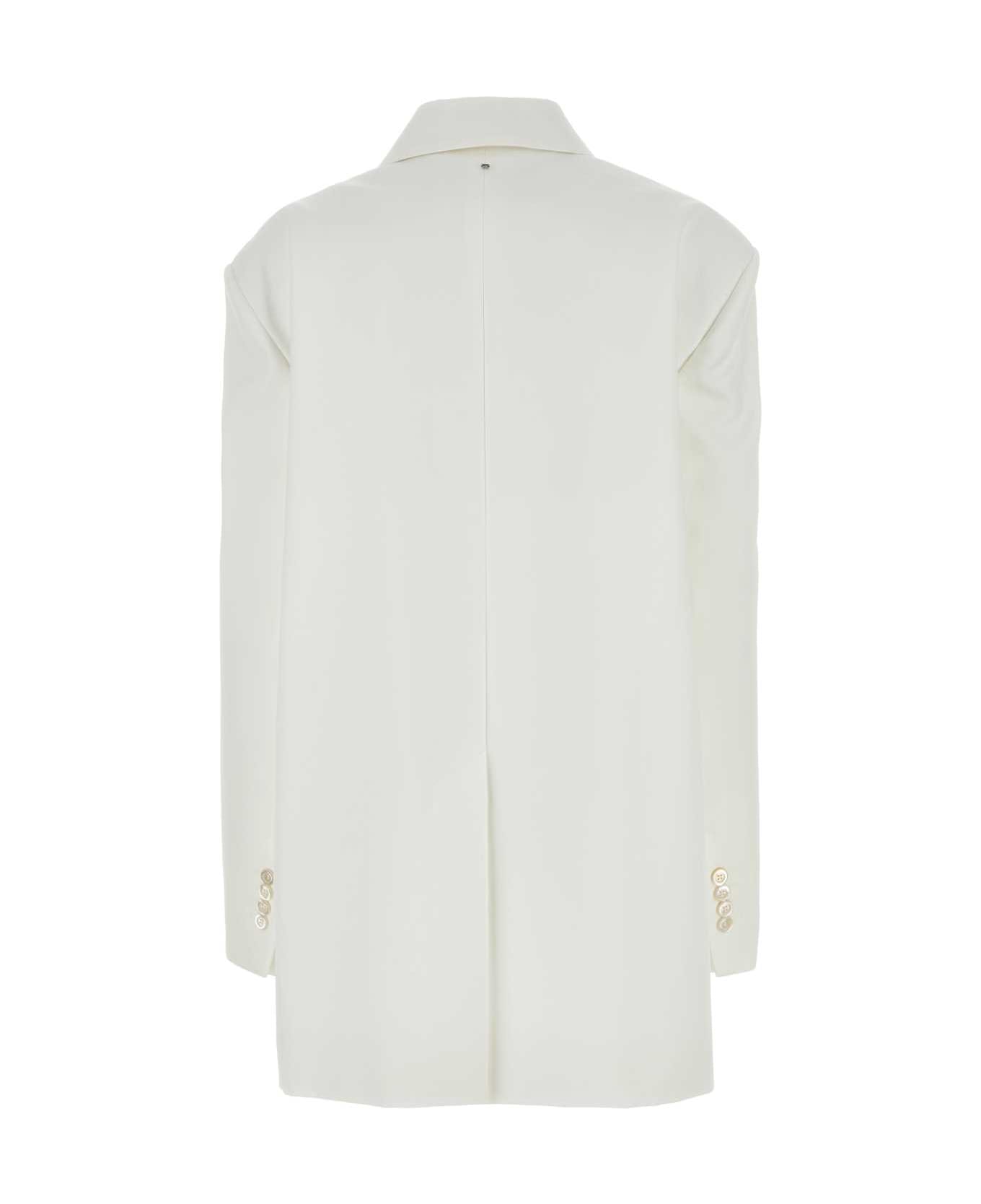 SportMax White Cotton Achille Blazer - BIANCO