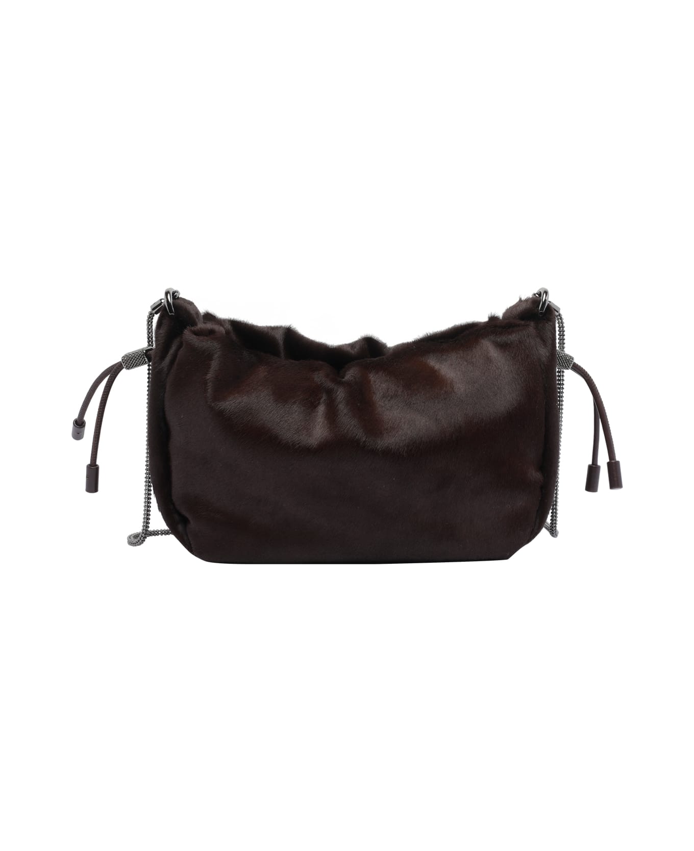 Brunello Cucinelli Calf Hair Mellow Bucket Bag - Brown