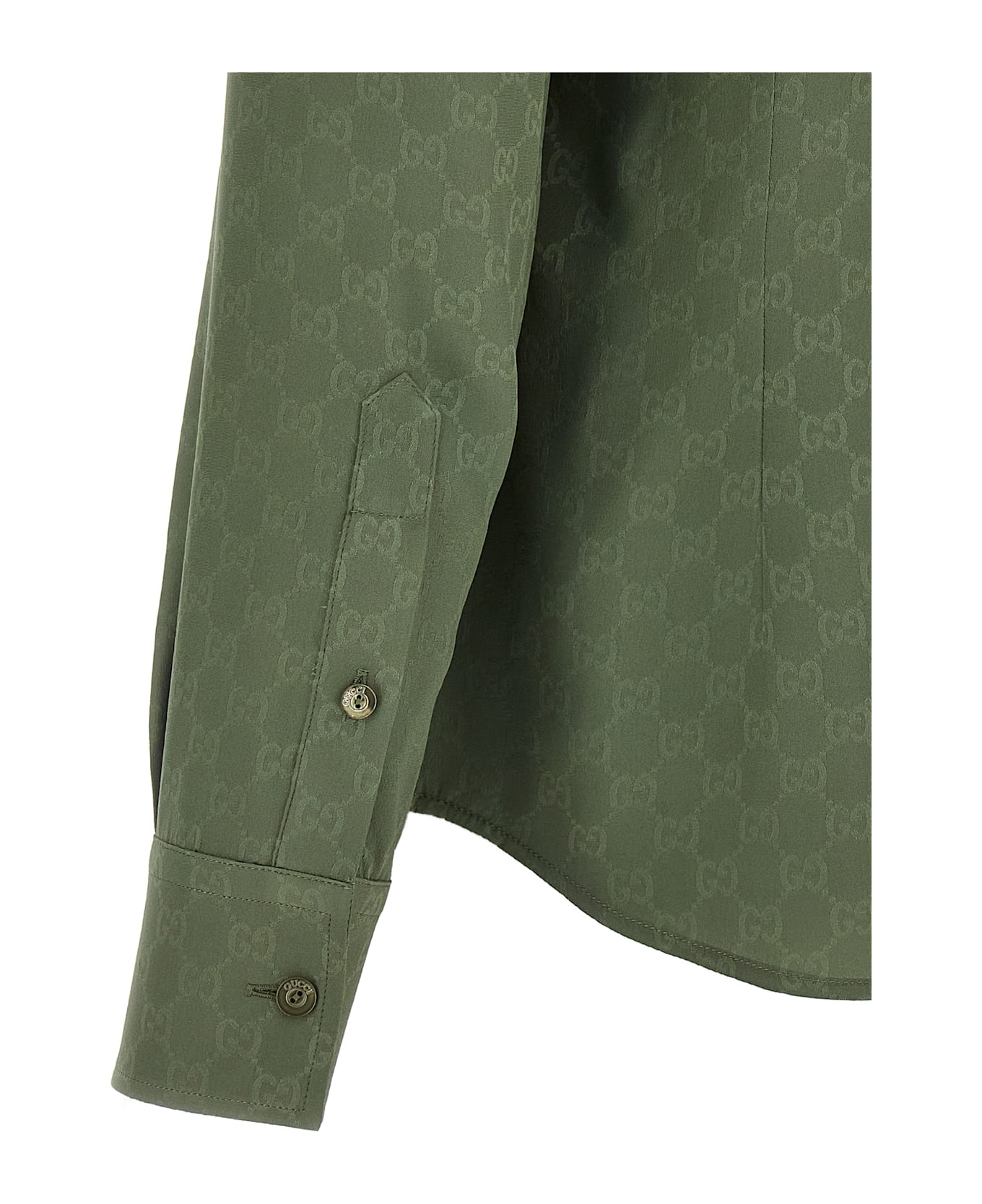 Gucci Gg Silk Shirt - Green