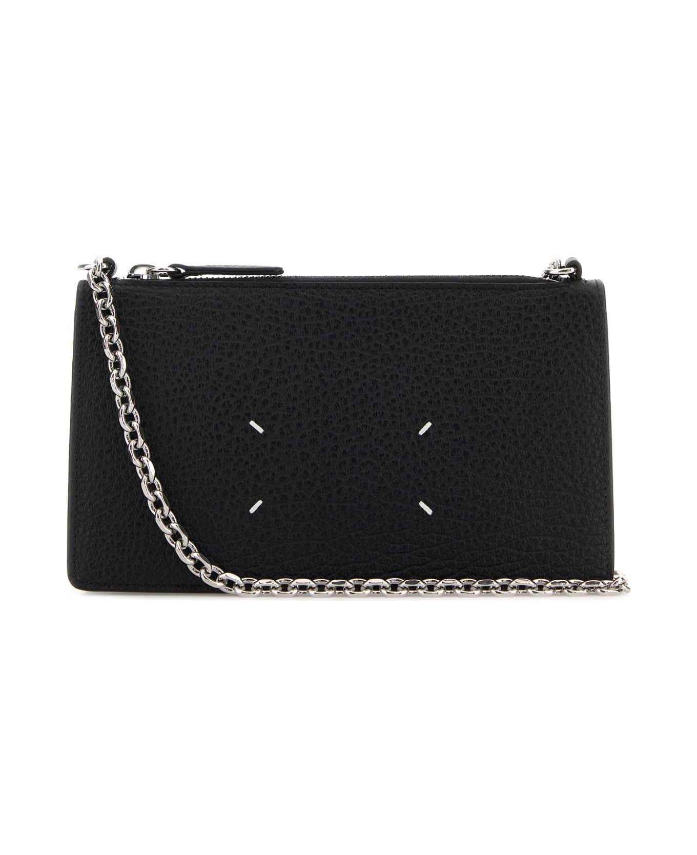Maison Margiela Black Leather Crossbody Bag - BLACK