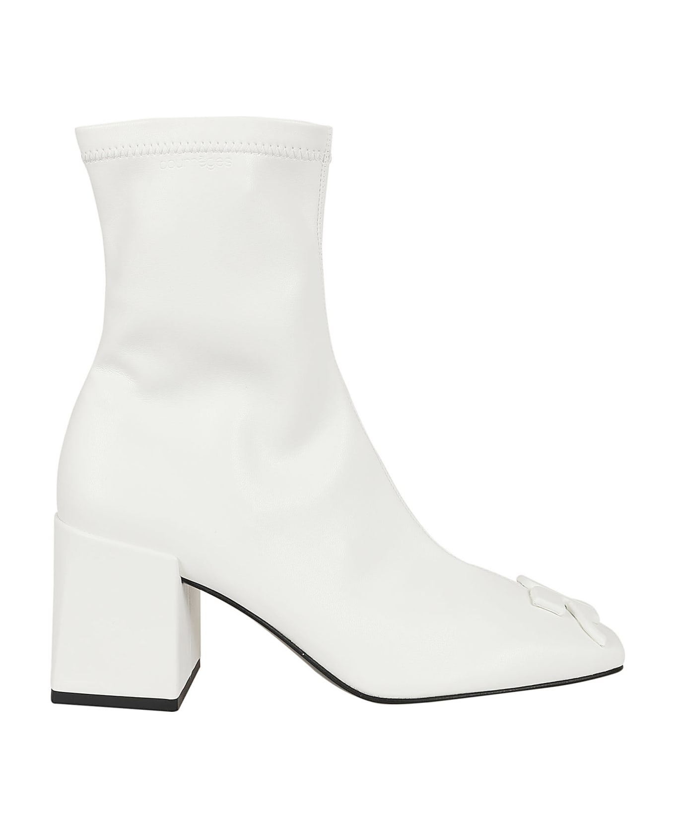 Courrèges Reedition Eco-leather Ac Ankle Boots - Heritage White