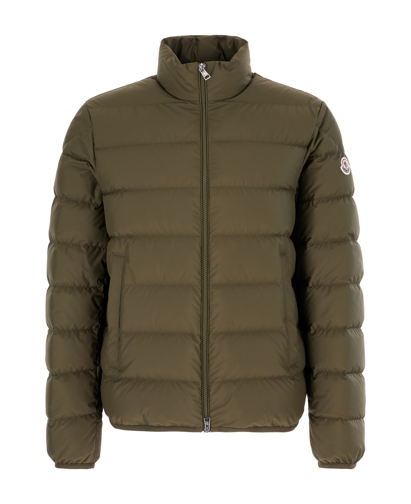Moncler Military Green Polyester Baudinet Down Jacket - GREEN