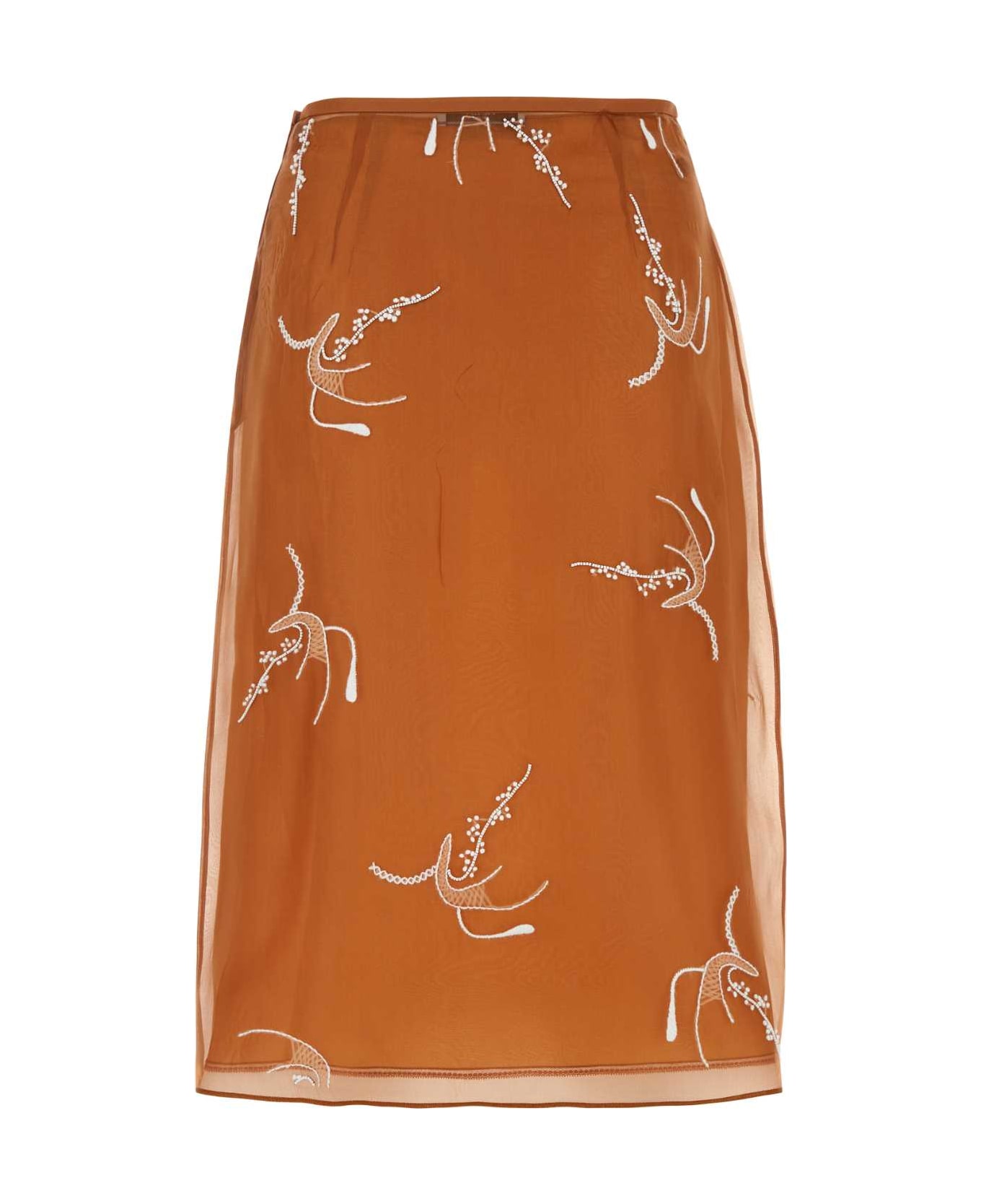 Prada Copper Organza Skirt - RUGGINE
