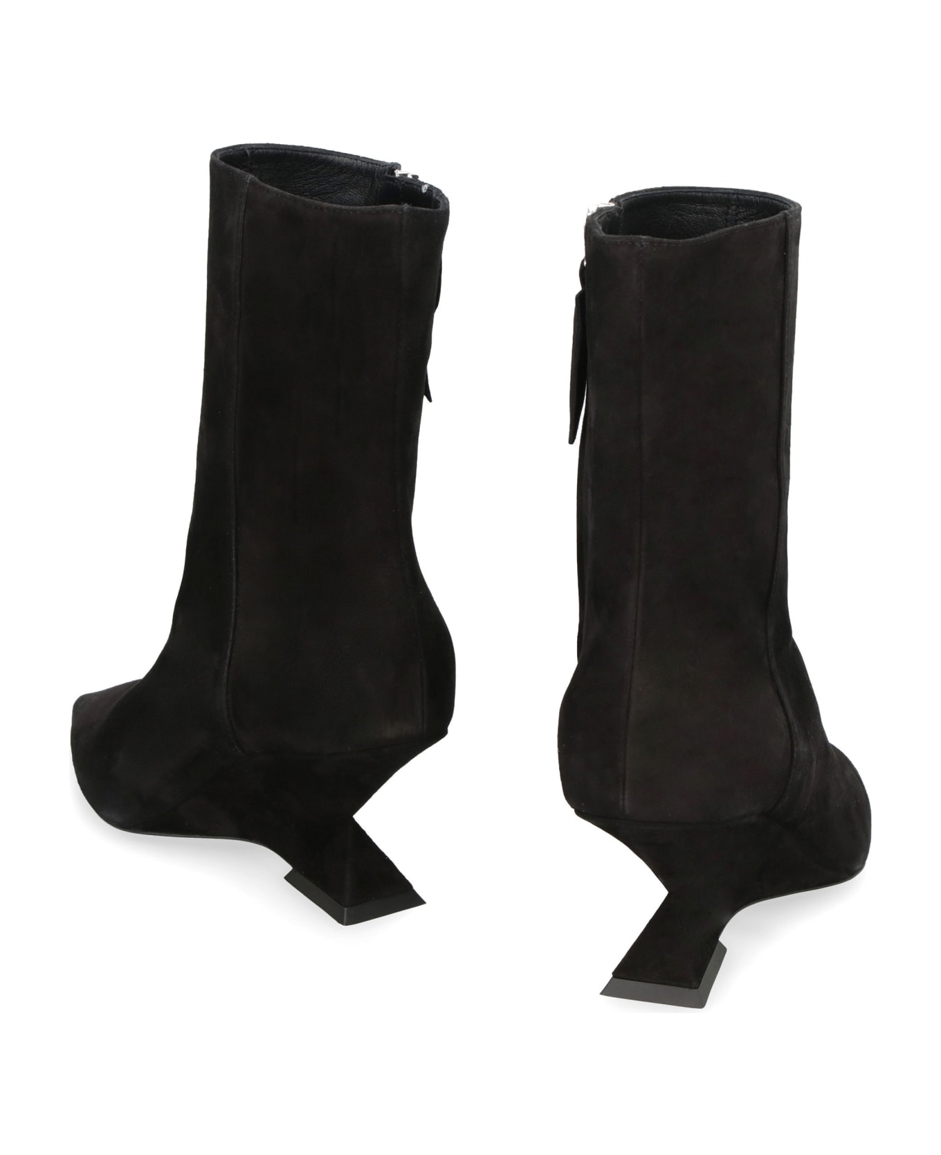 The Attico Cheope Suede Ankle Boots - black