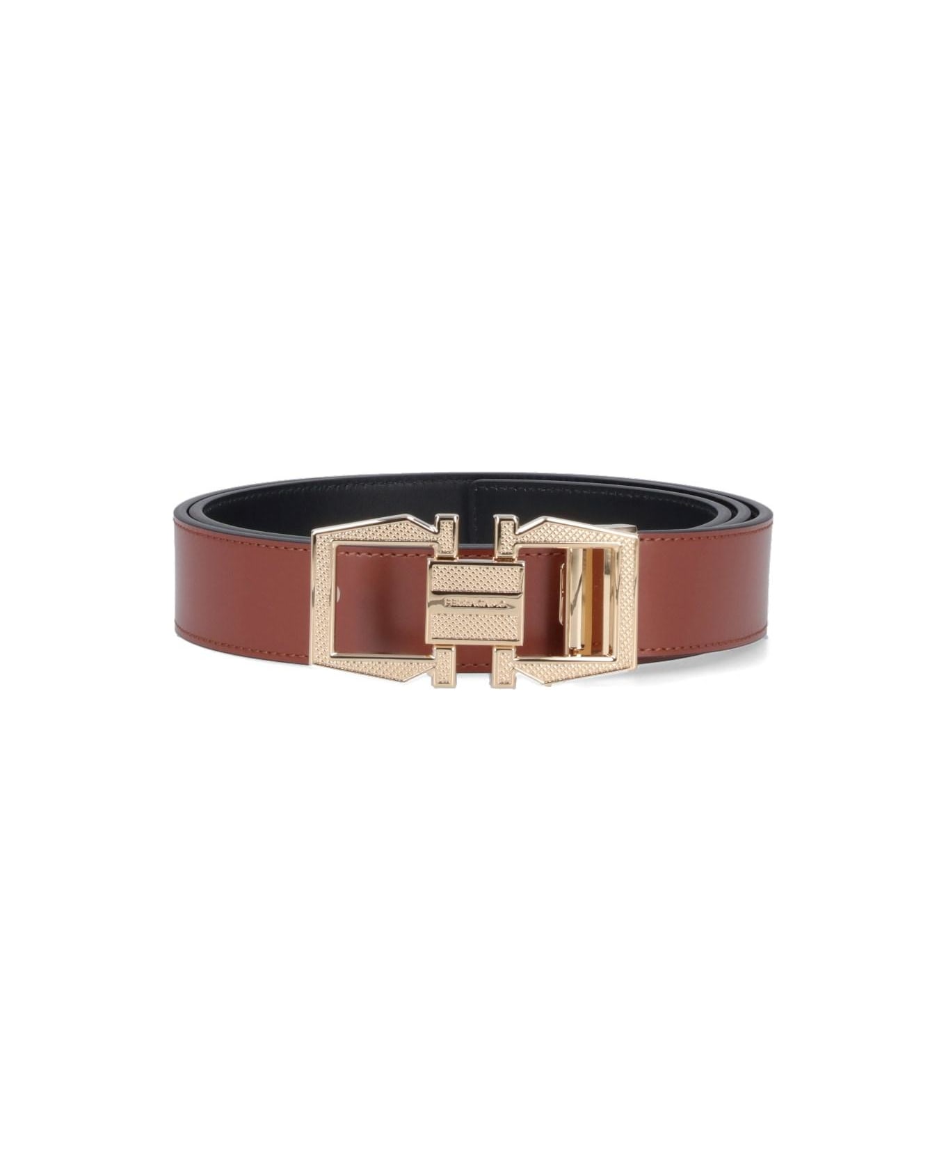 Ferragamo 'gancini' Square Reversible Belt - Brown ベルト