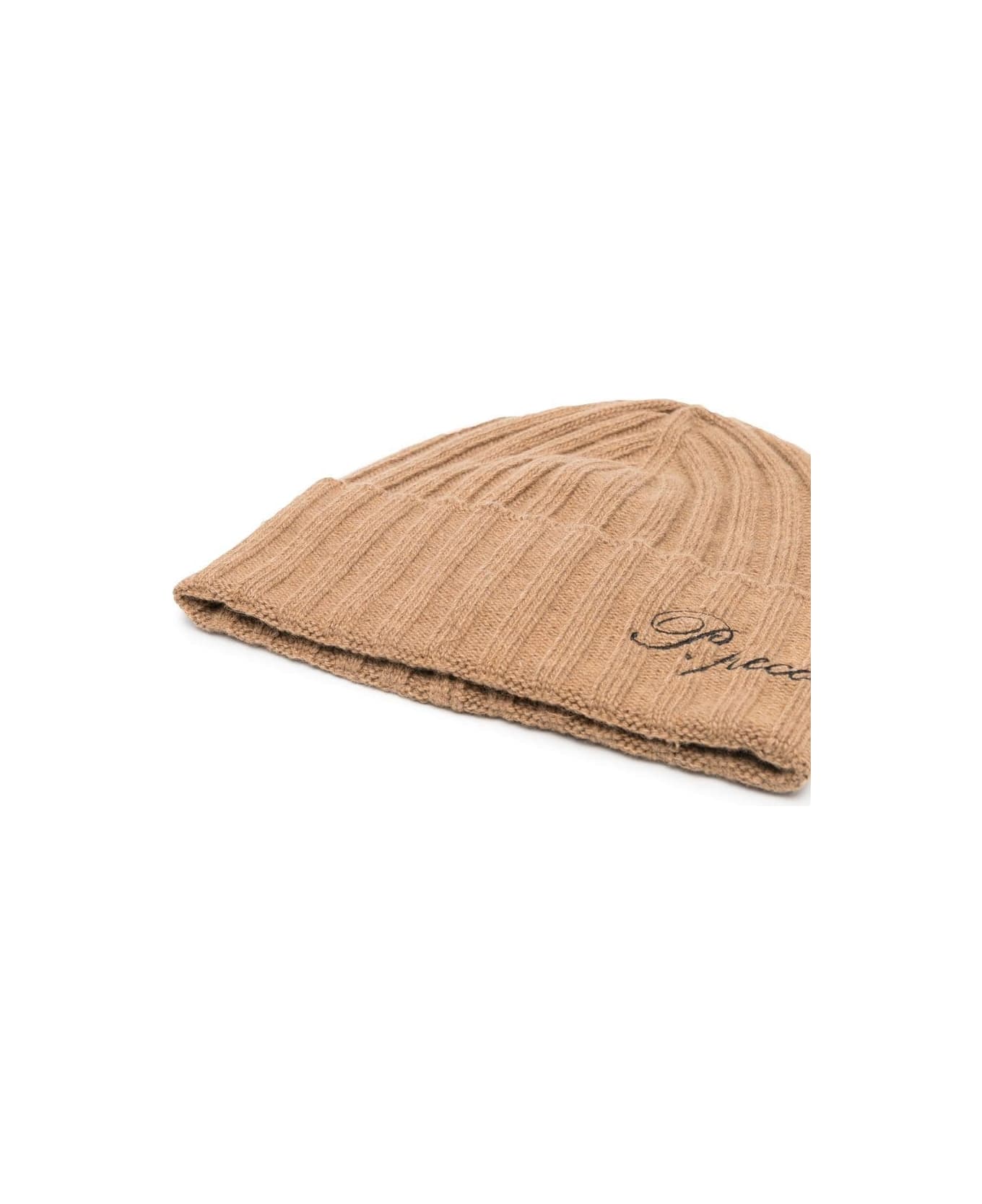 Paolo Pecora Hat With Logo - Camel