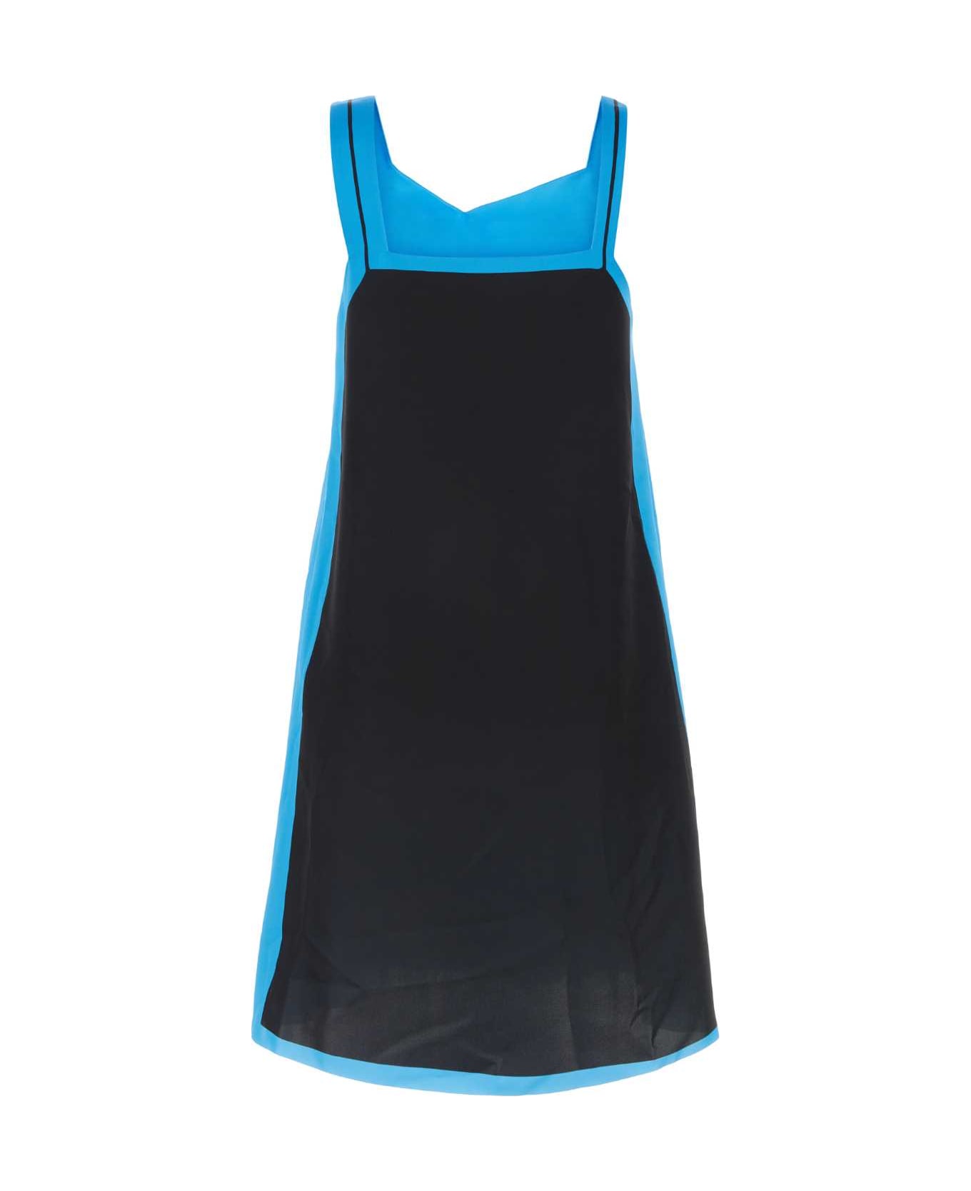 Loewe Printed Tech Fabric Mini Dress - BLACKBLUE