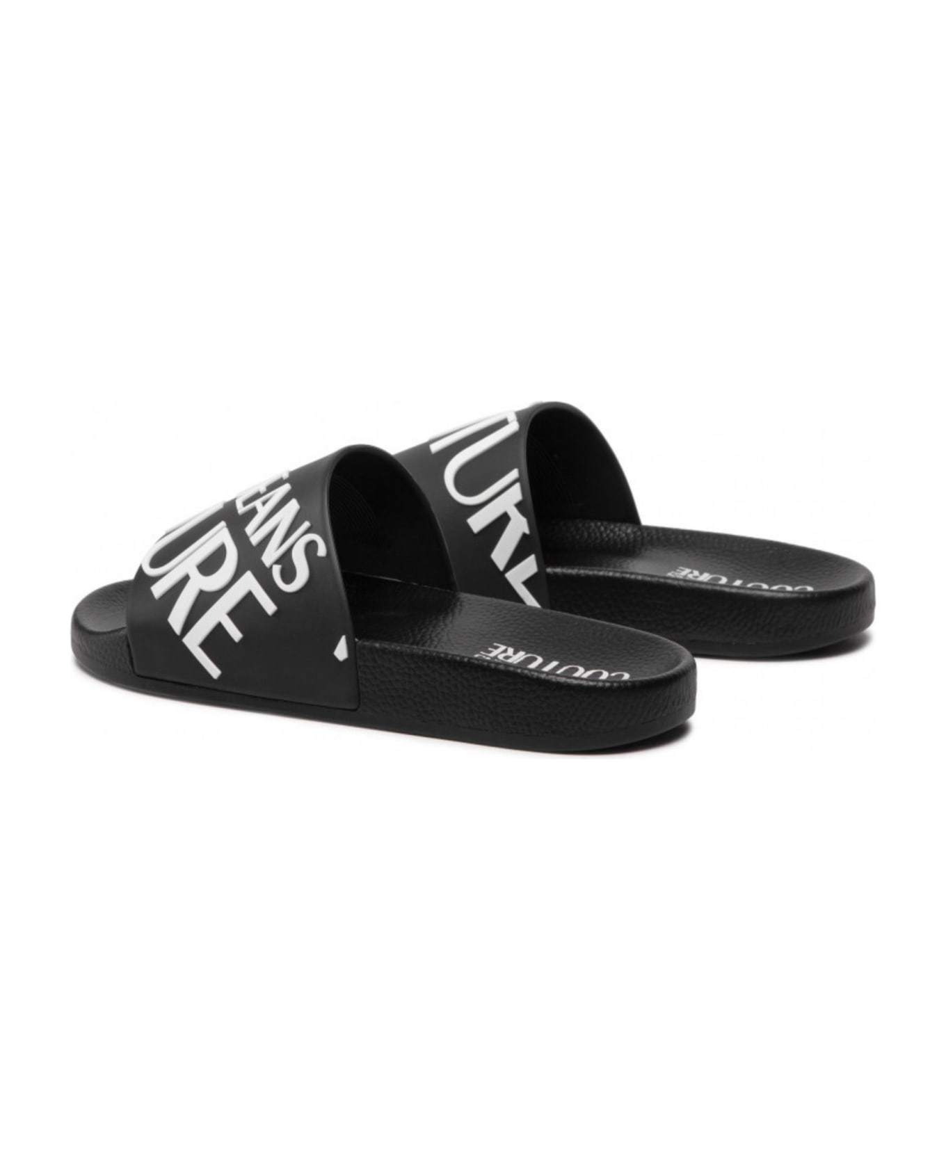 Versace Jeans Couture Pool Slides - Black