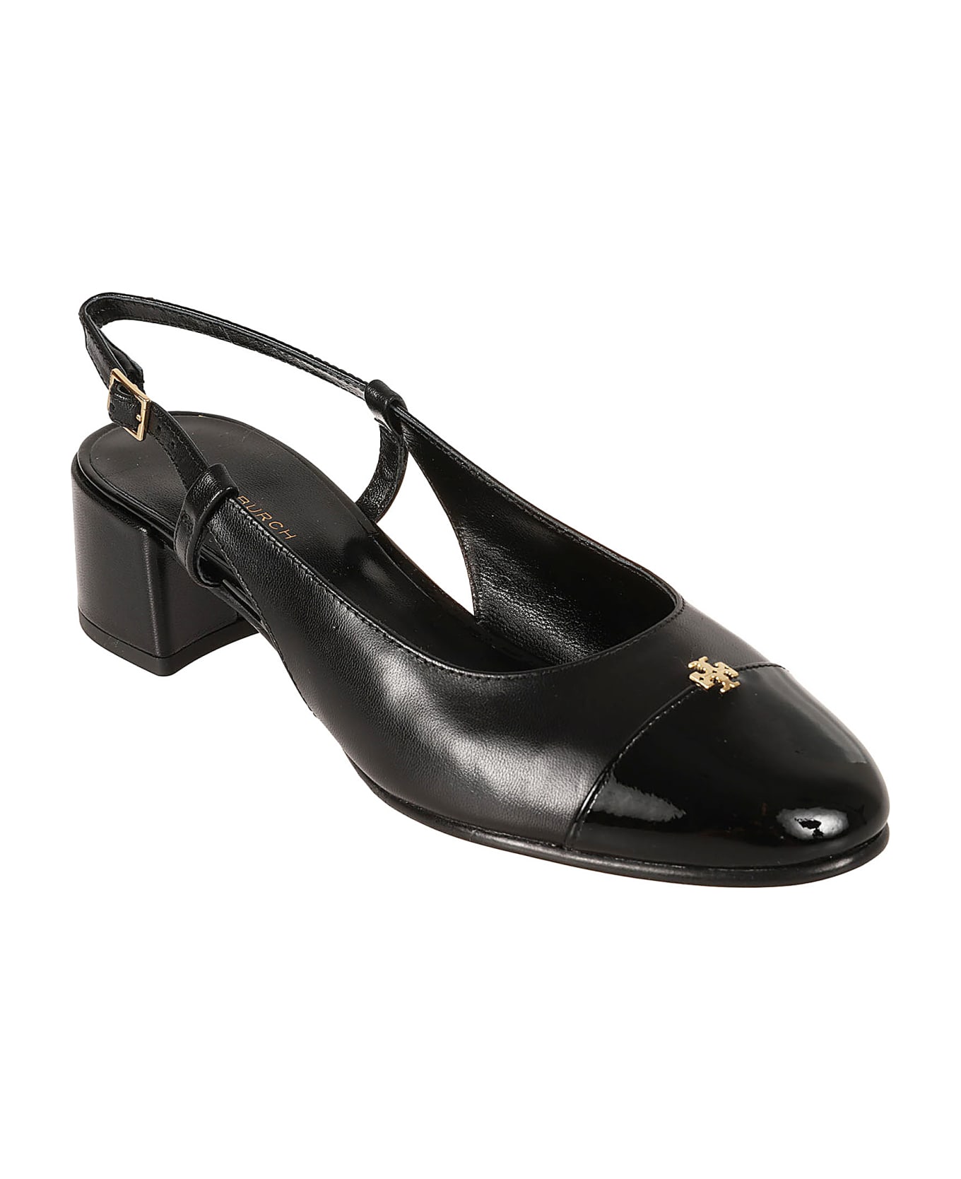 Tory Burch Cap-toe Slingback Pumps - Perfect Black