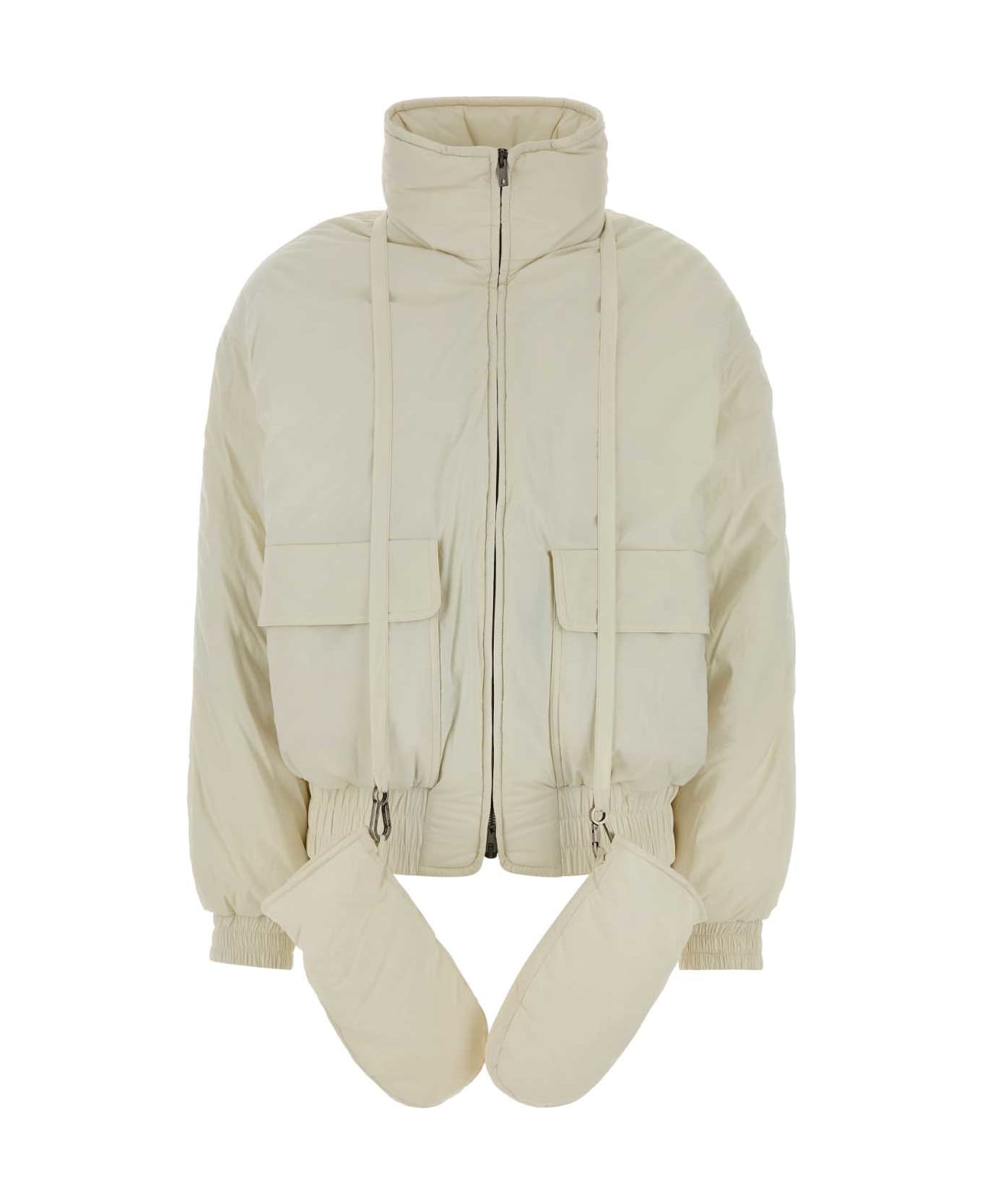 Golden Goose Ivory Nylon Padded Jacket - White