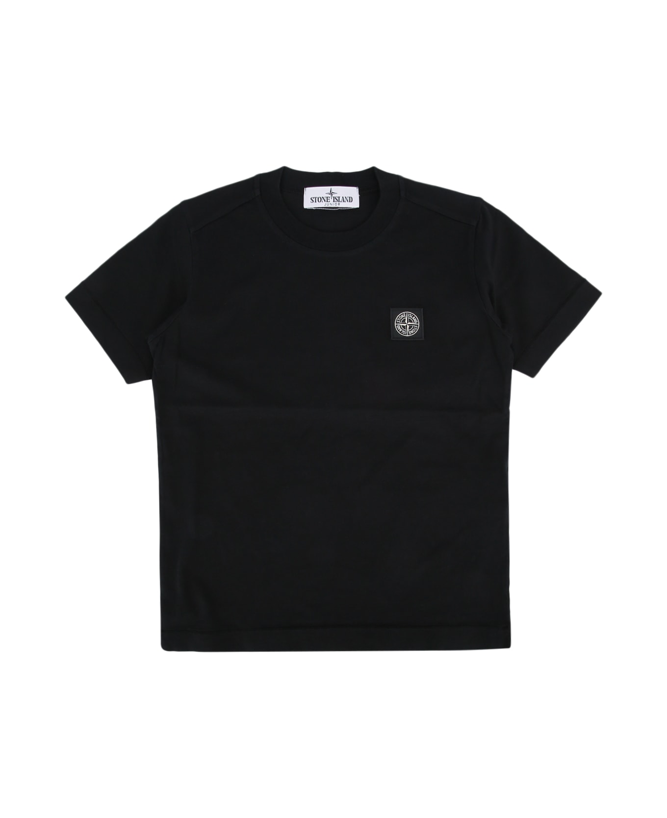 Stone Island Junior Ss T-shirt - BLACK