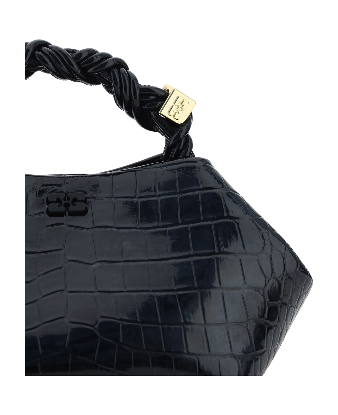 Ganni Small 
bou Cocco
 Bag In Black Recycled Leather Blend - Black