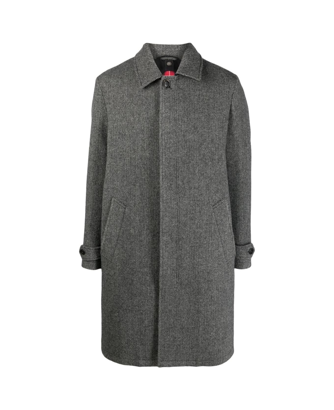 Baracuta Paul Coat Pattern Wool - Herringbone Grey コート