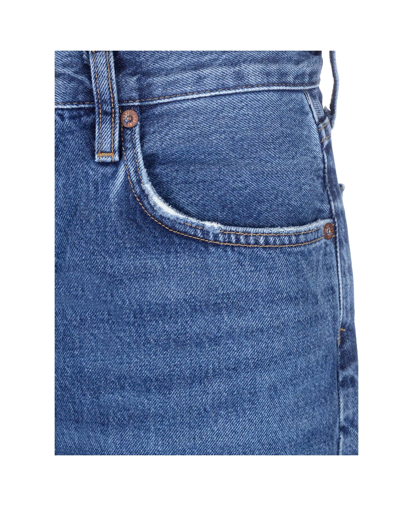 AGOLDE Jeans Baggy A Vita Alta - Image デニム