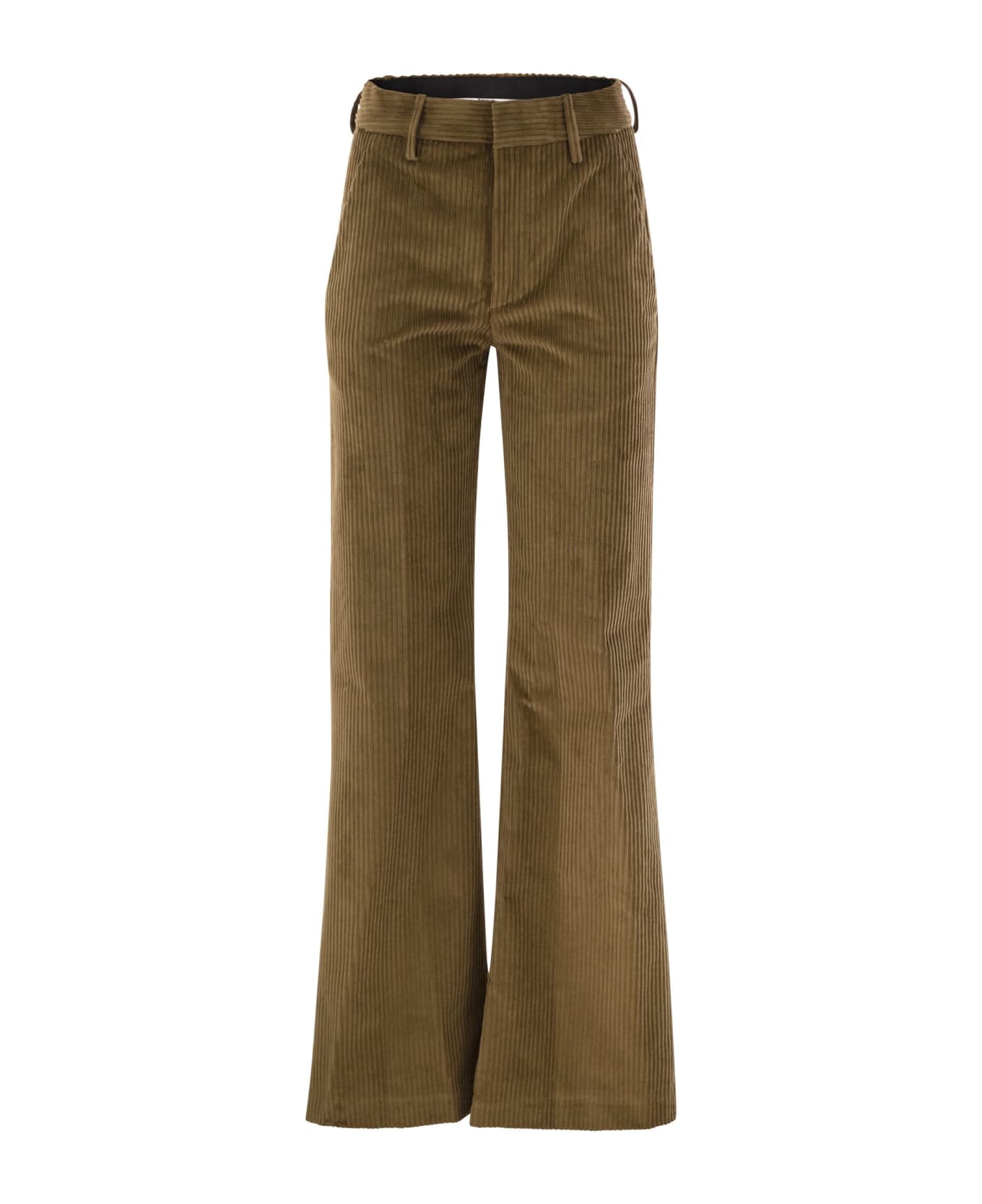 Dondup Janice - Wide Corduroy Trousers - Camel ボトムス